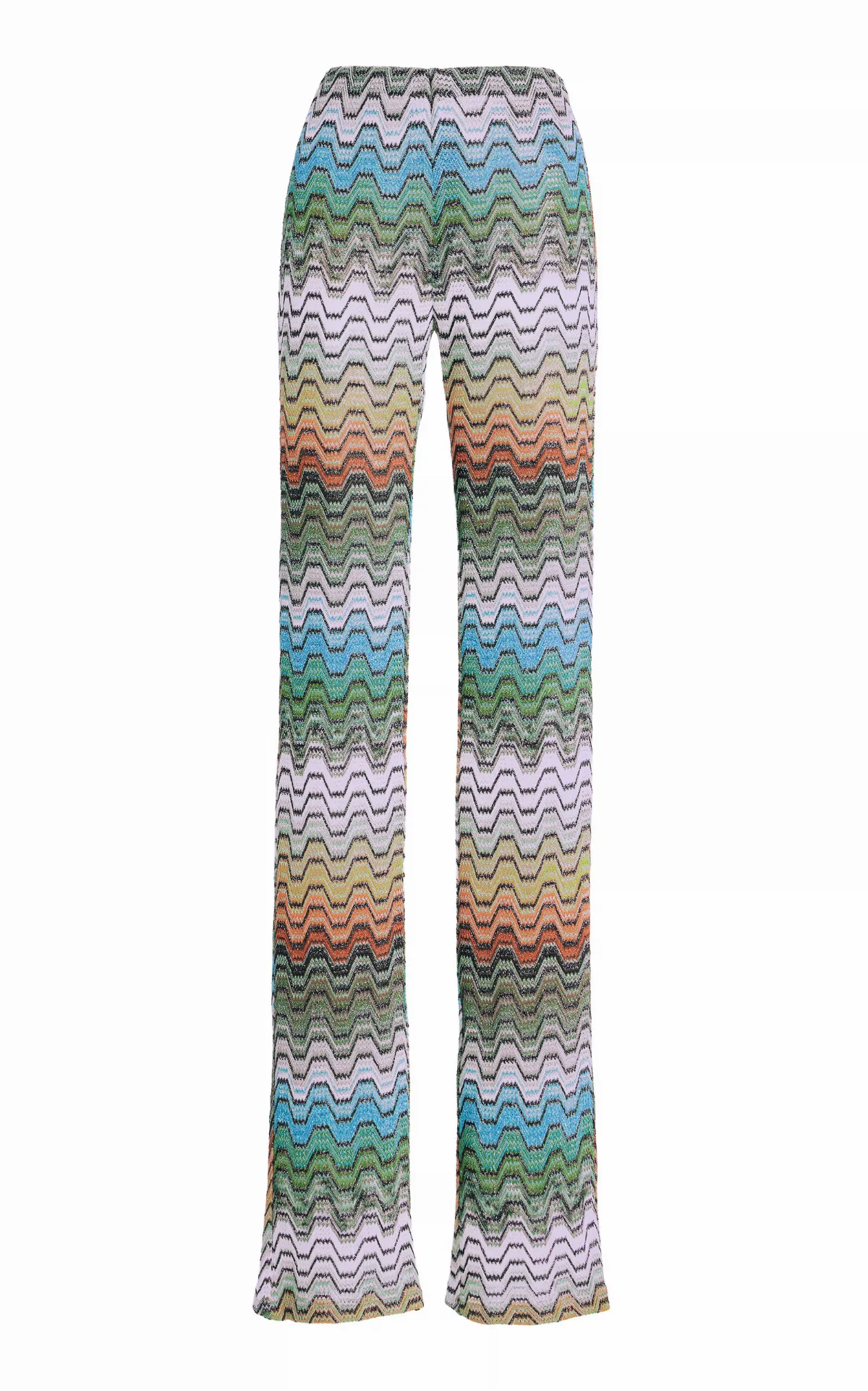 Wavy Multicolored Straight-Leg Pants by Missoni