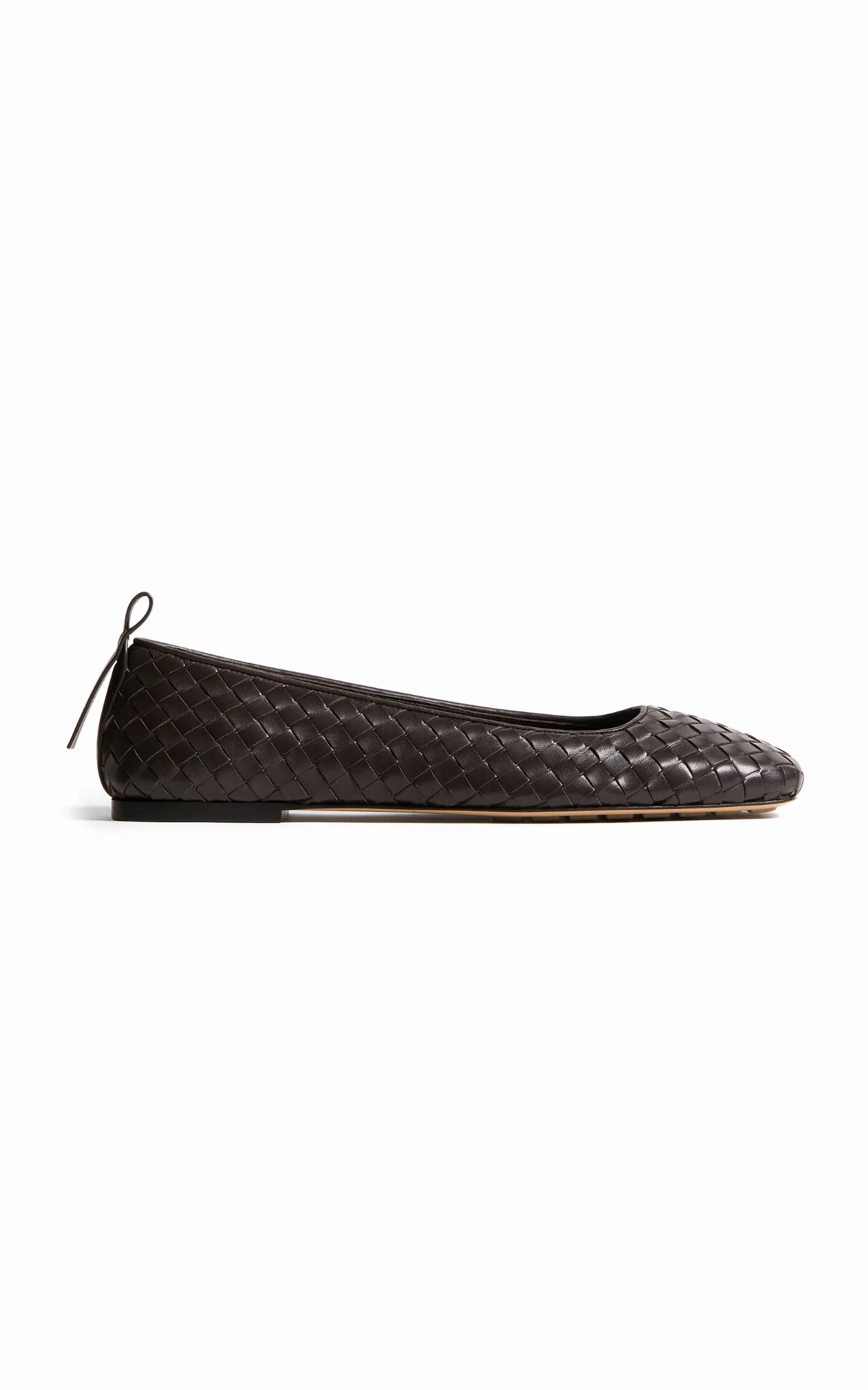 Intecciato Leather Ballet Flats by Bottega Veneta