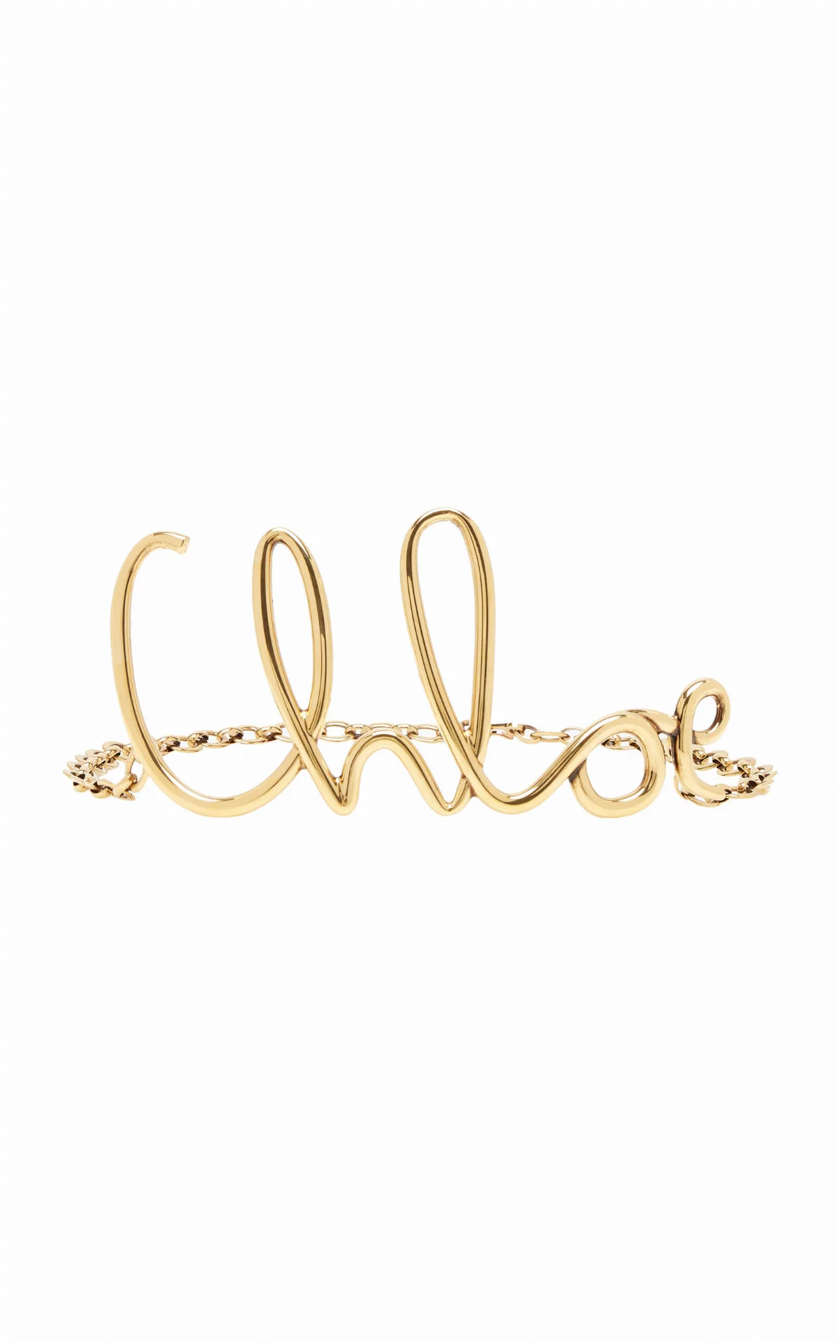 Large C Gold-Tone Chain Belt by Chloé