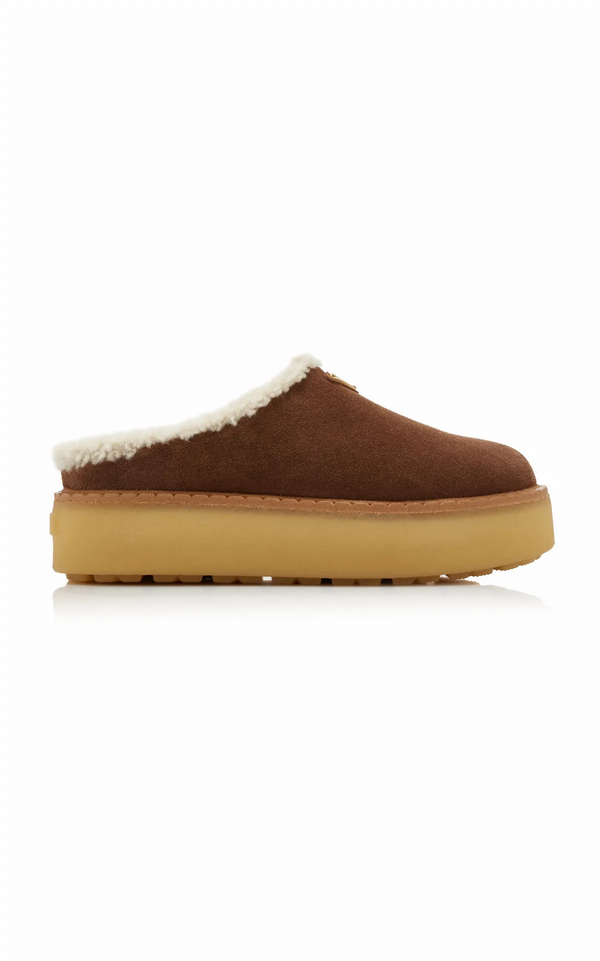 Shearling Platform Mules