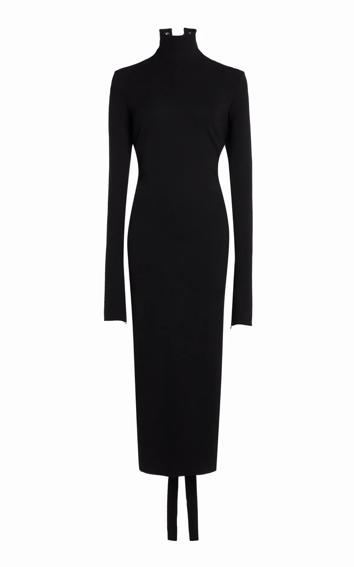 Lace-Up Jersey Midi Dress