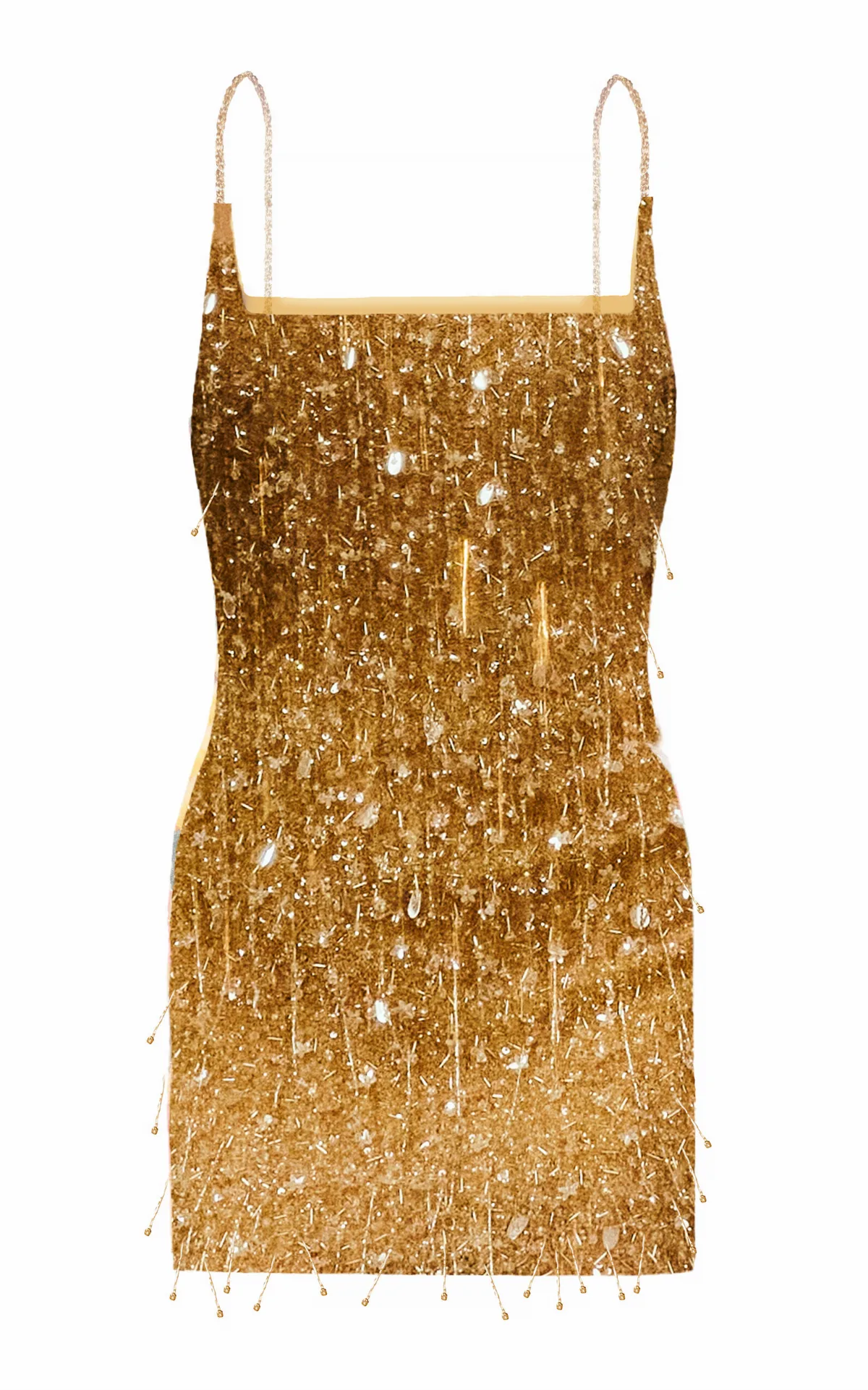 Drops of Champagne Emb Embellished Mini Dress by La Fuori