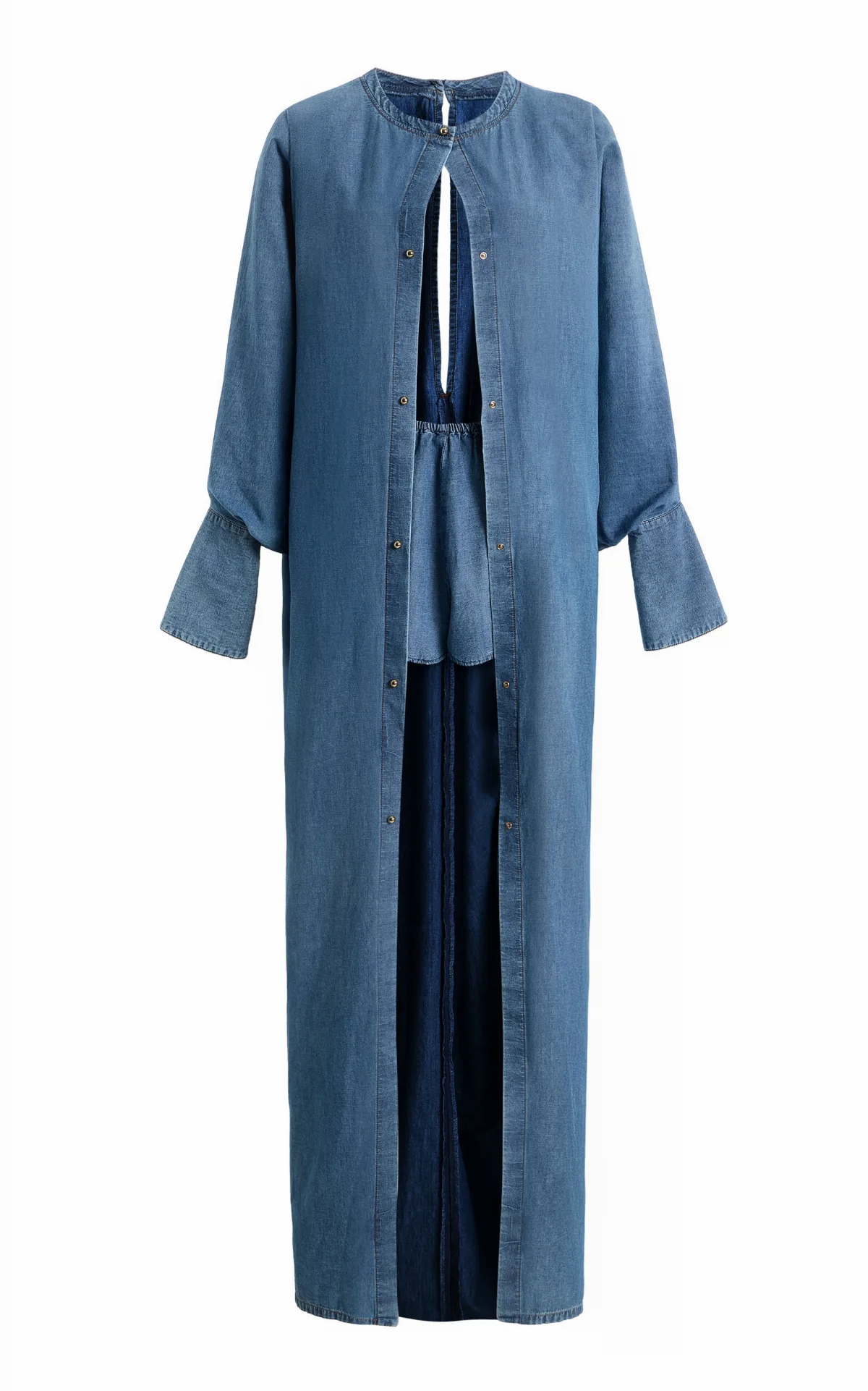 Kasia Long Denim Shirt by DARKPARK