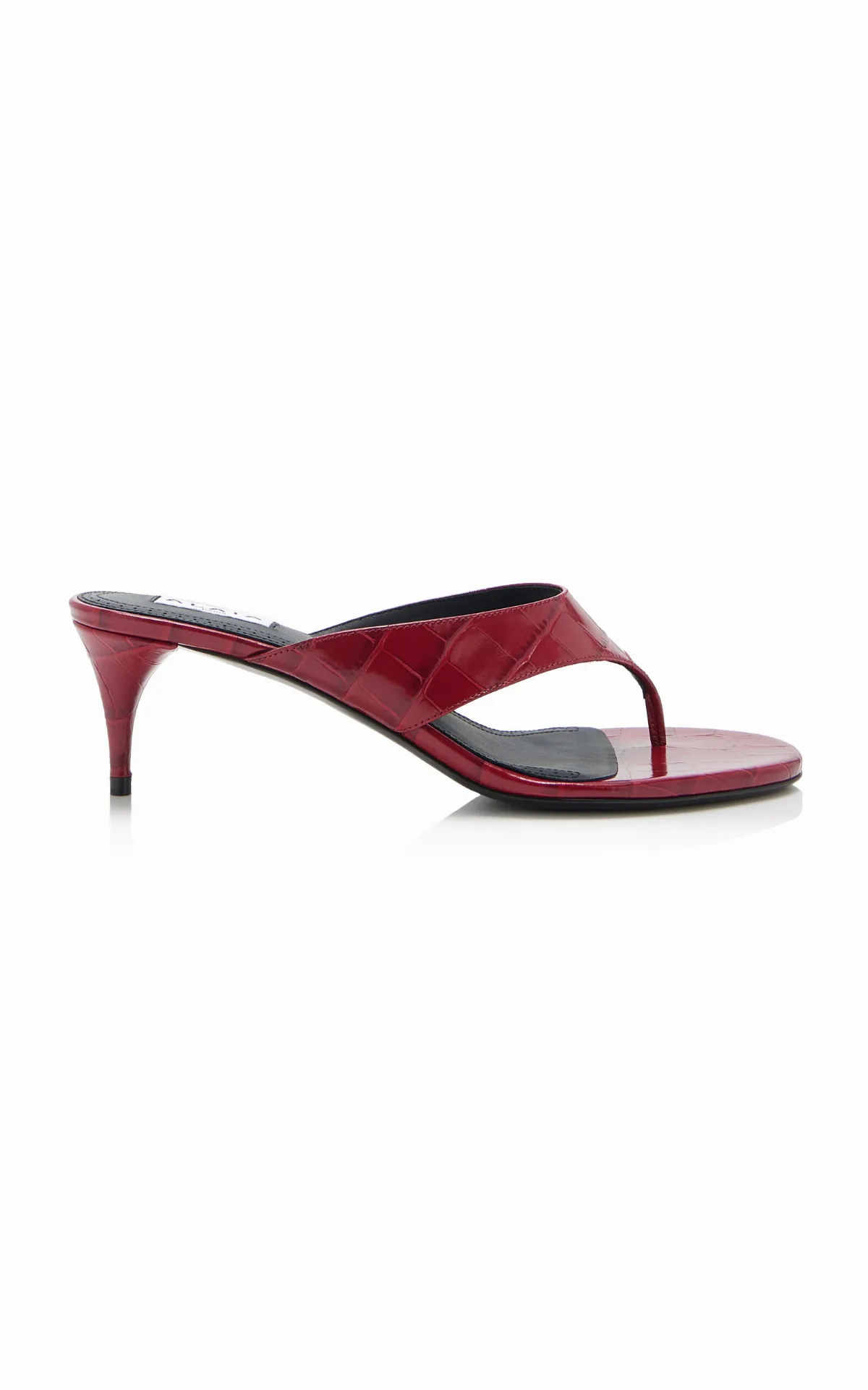 Infra Croc-Effect Leather Sandals by ALAÏA