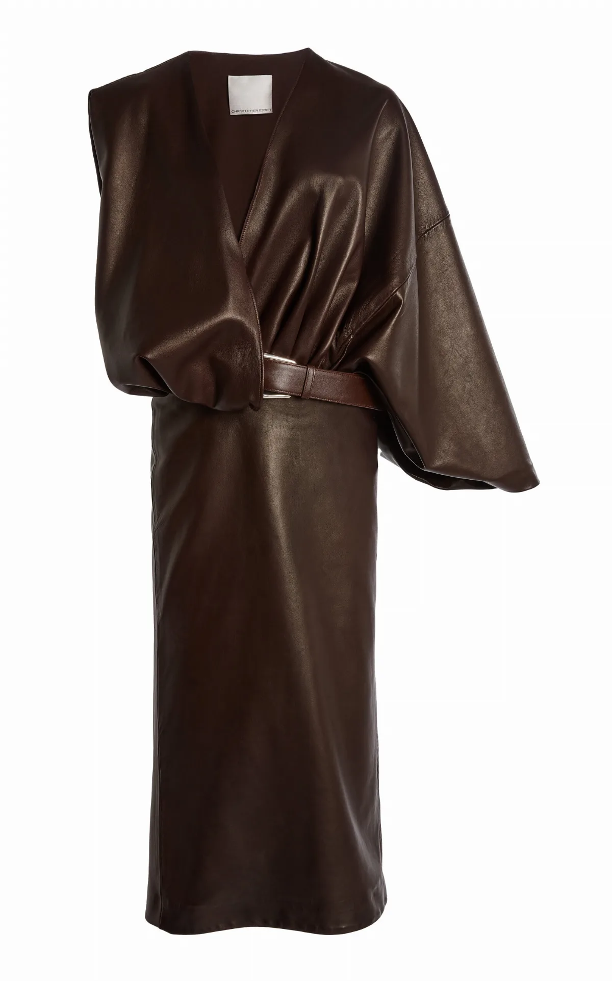 Swaddled Leather Dress by Christopher Esber