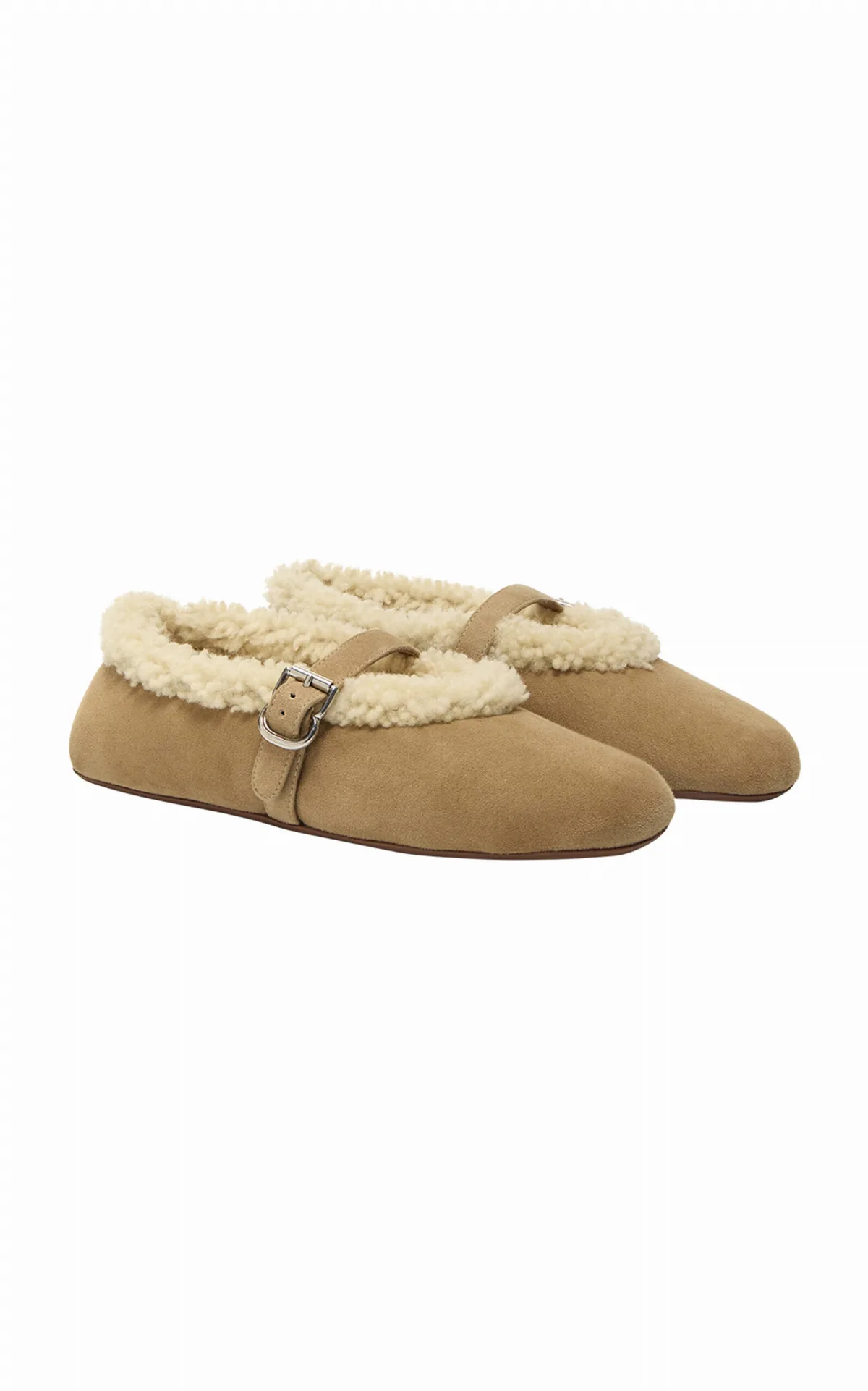 Shearling Leather Mary Jane Flats by ALAÏA