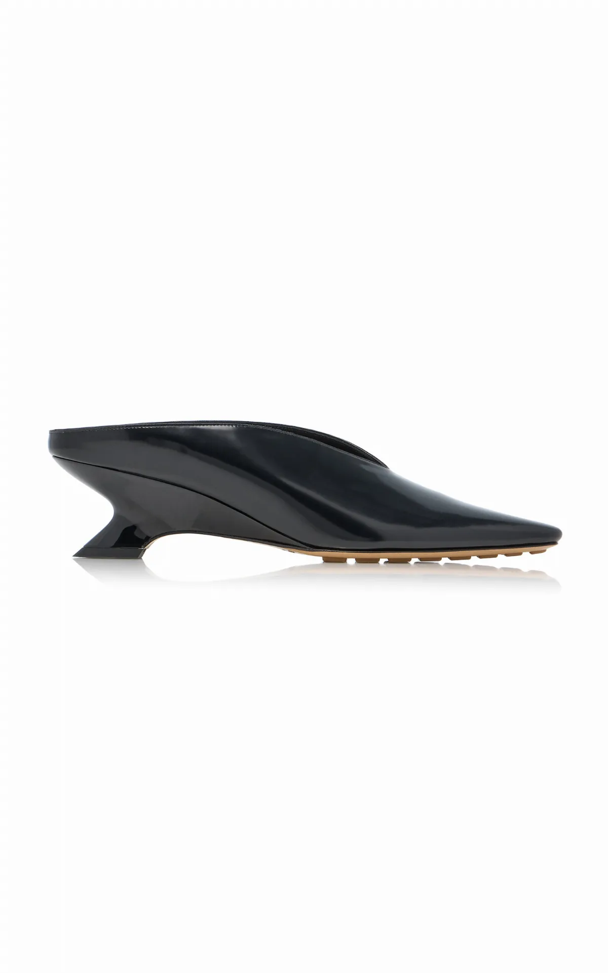 Bounty Patent Vinyl Mule Pumps by Bottega Veneta