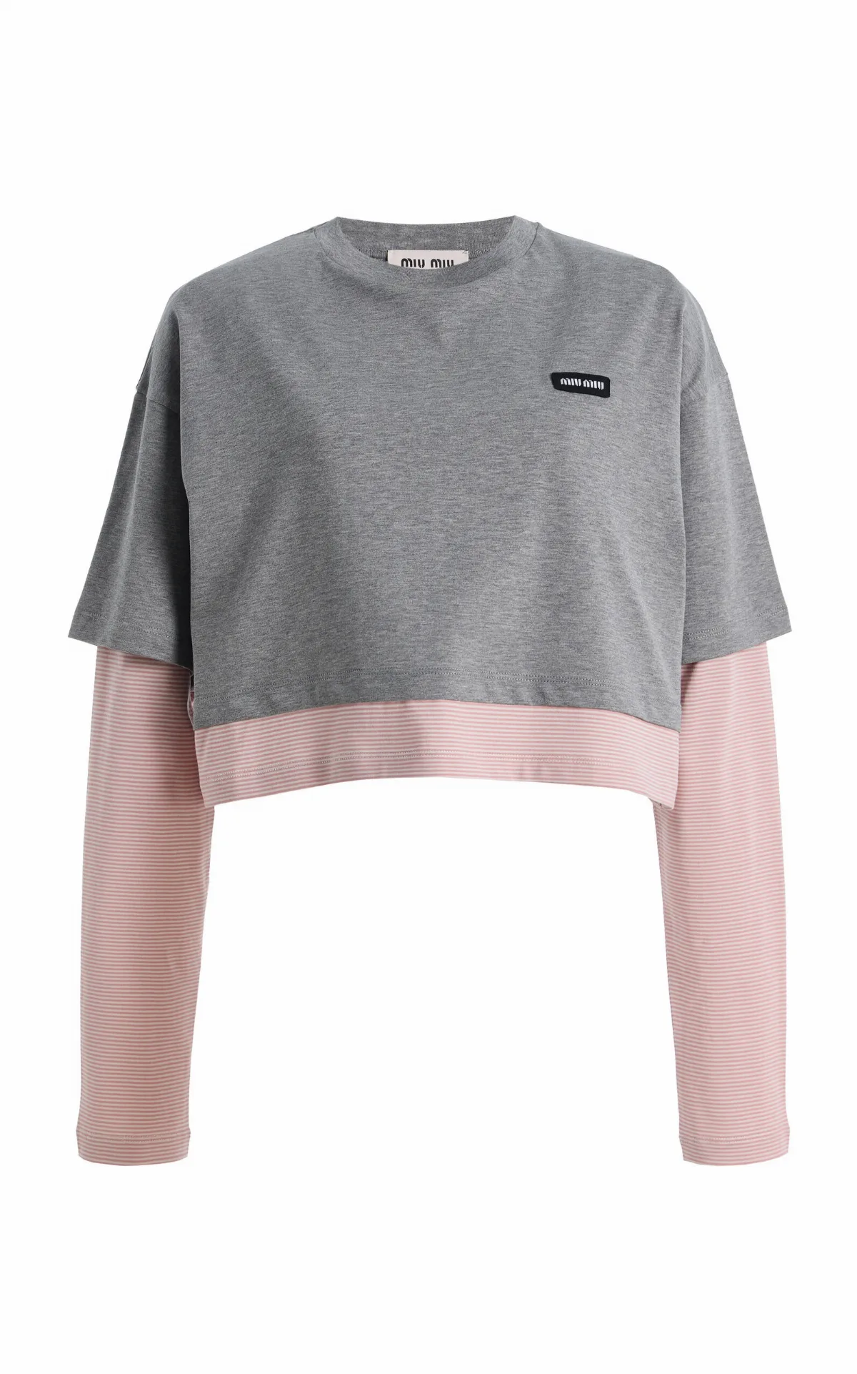 Layered Jersey Top by Miu Miu