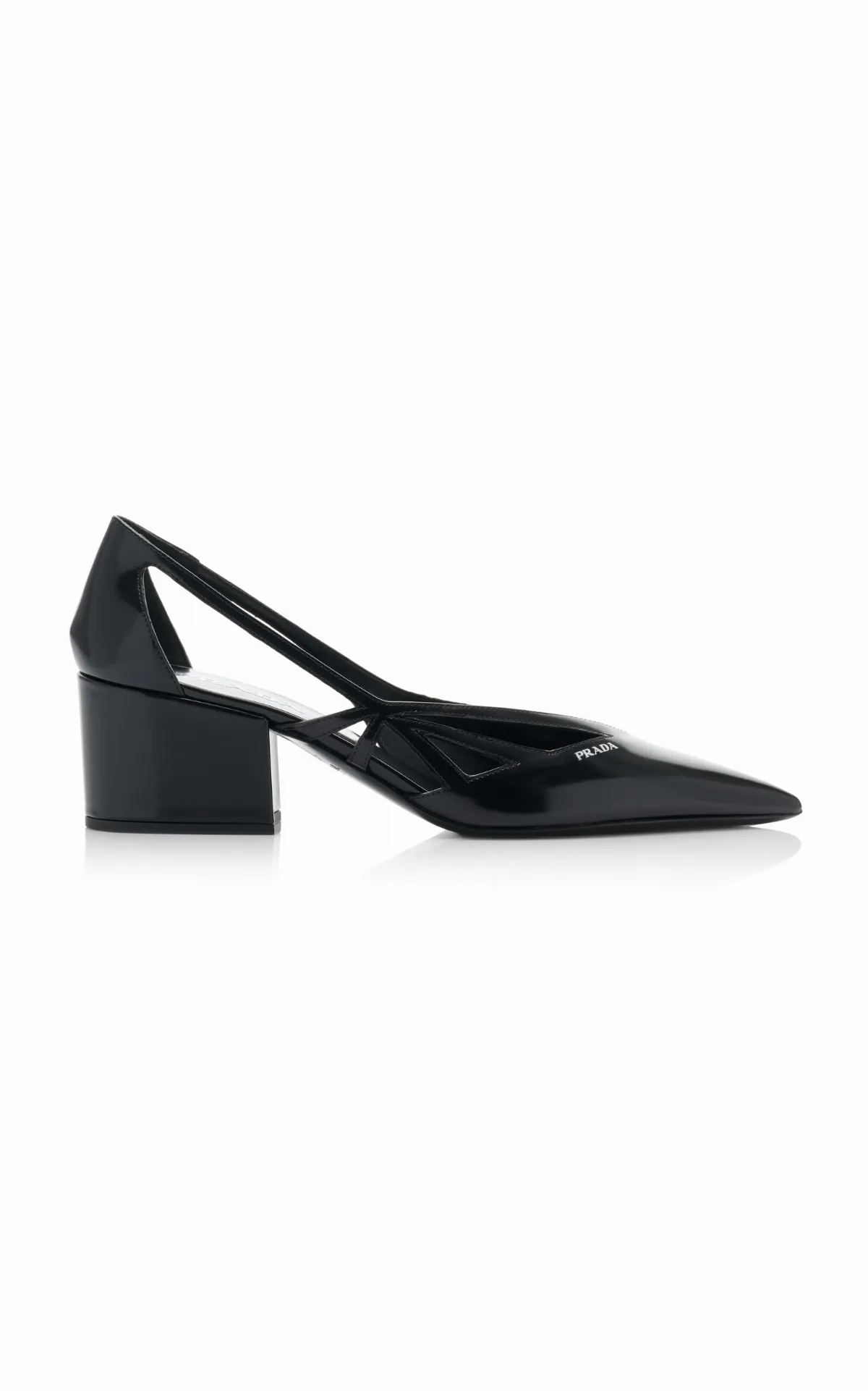 Cutout Leather Pumps by Prada