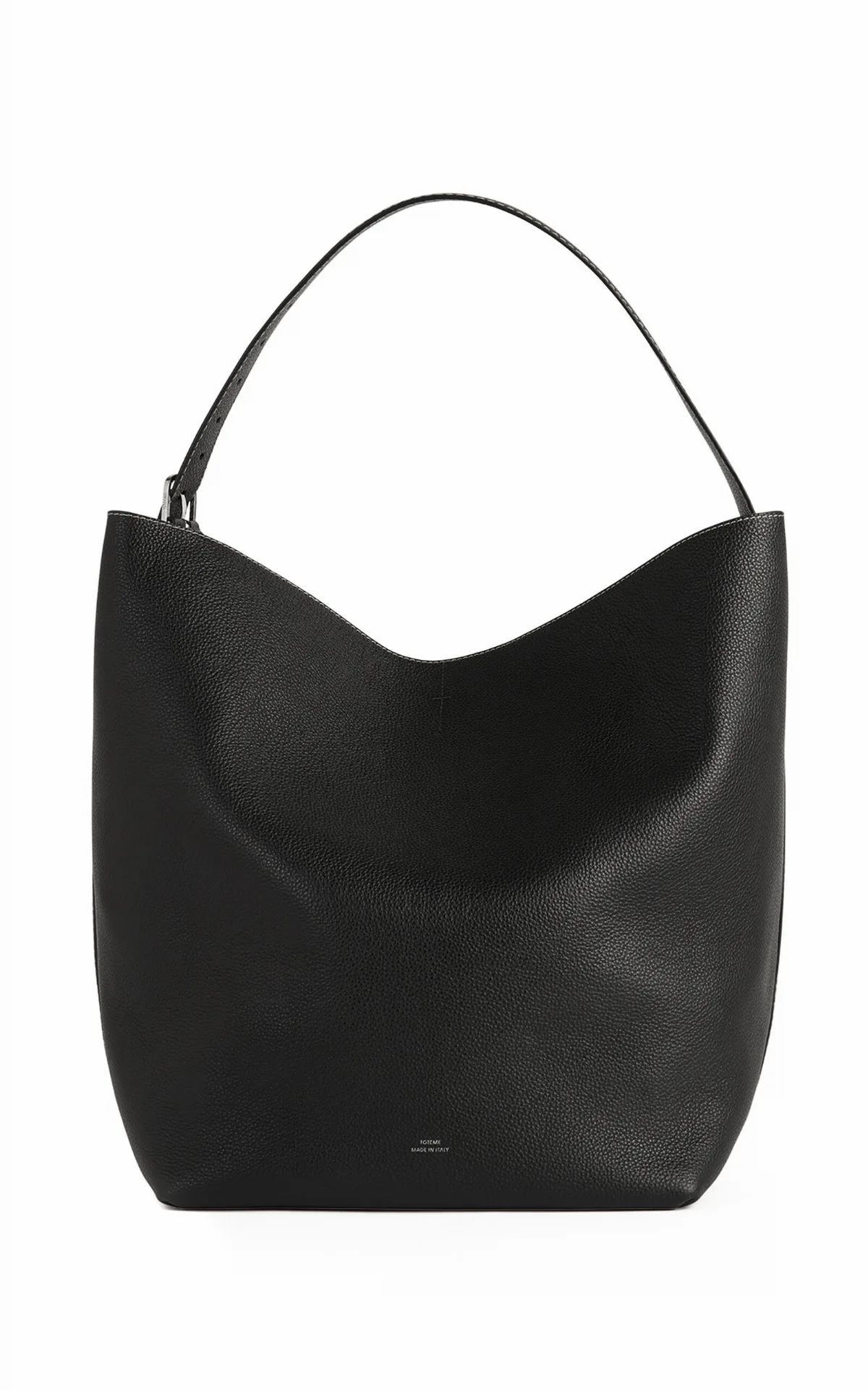 Belted Leather Tote Bag