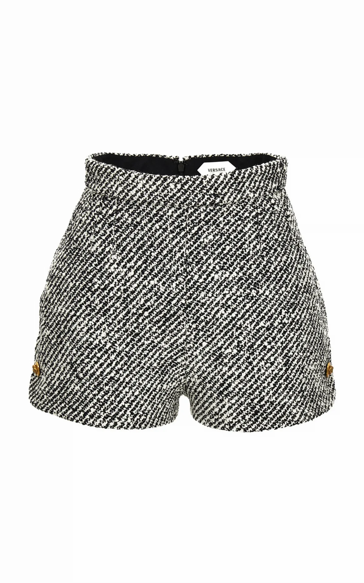 Wool Boucle Mini Shorts by Versace