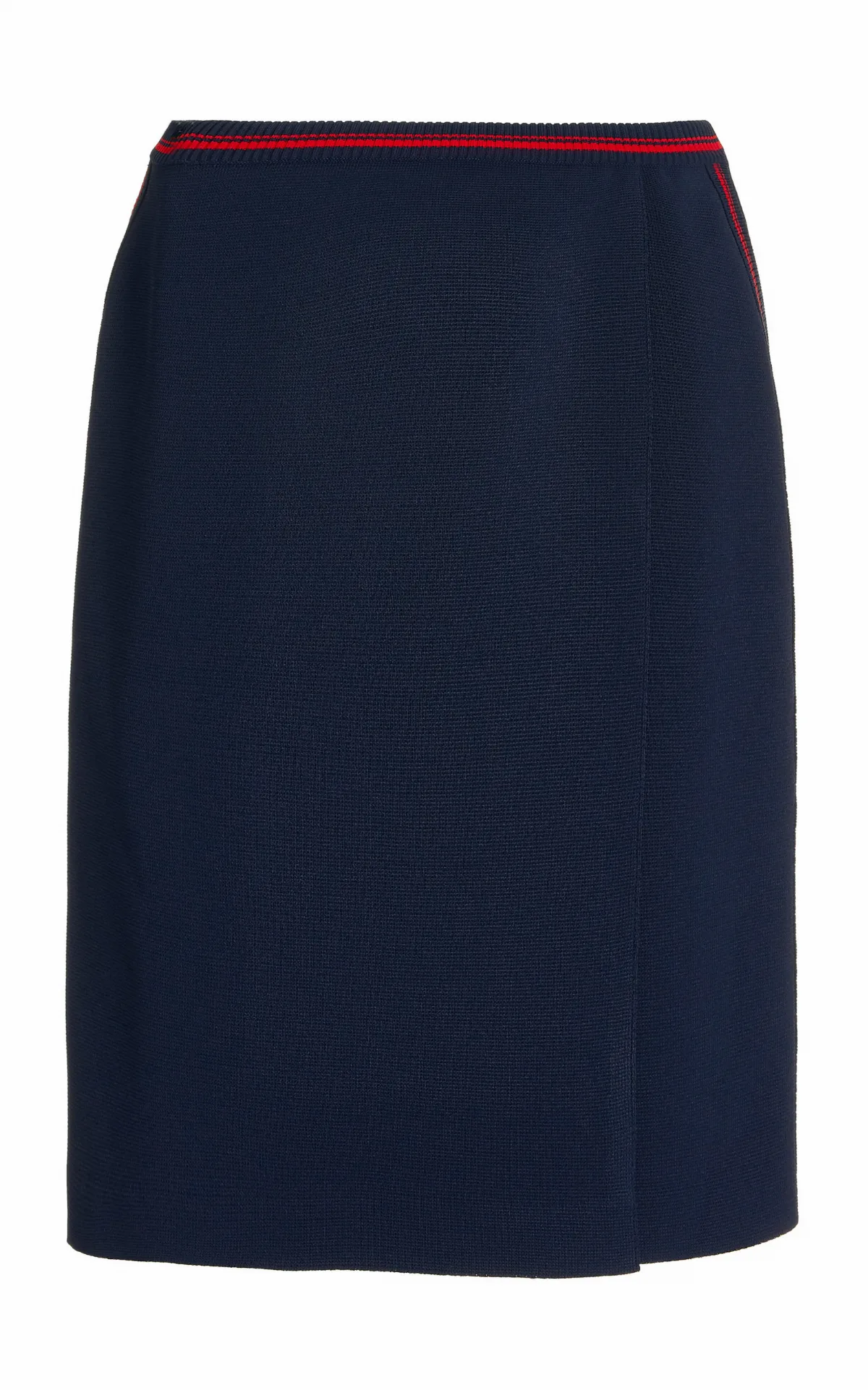 Flared Stripe-Detail Knit Skirt by Miu Miu