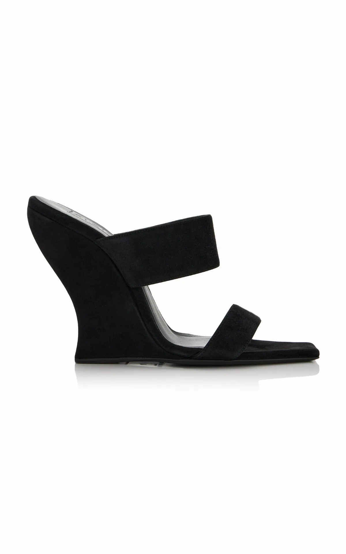 Suede Wedge Mules