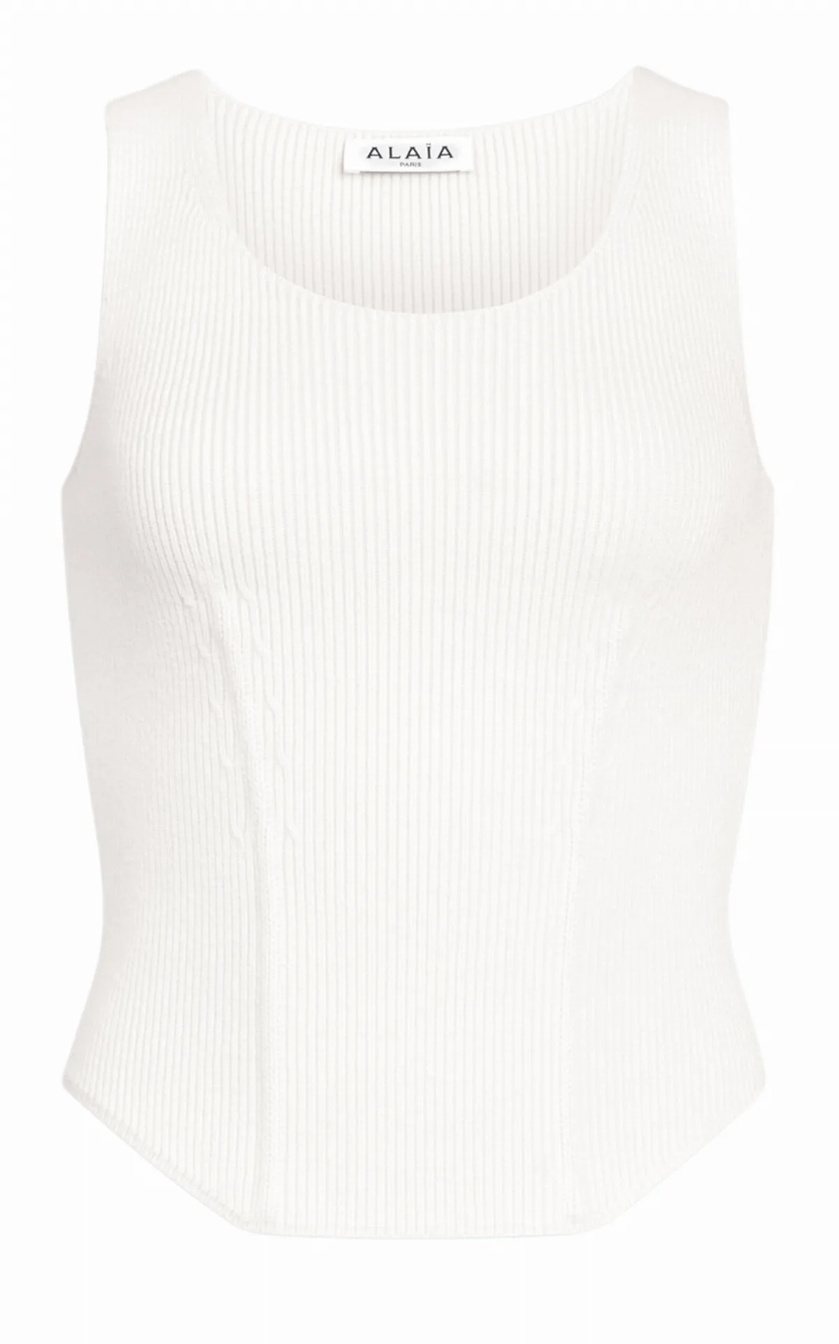 Knit Wool-Blend Corset Top by ALAÏA