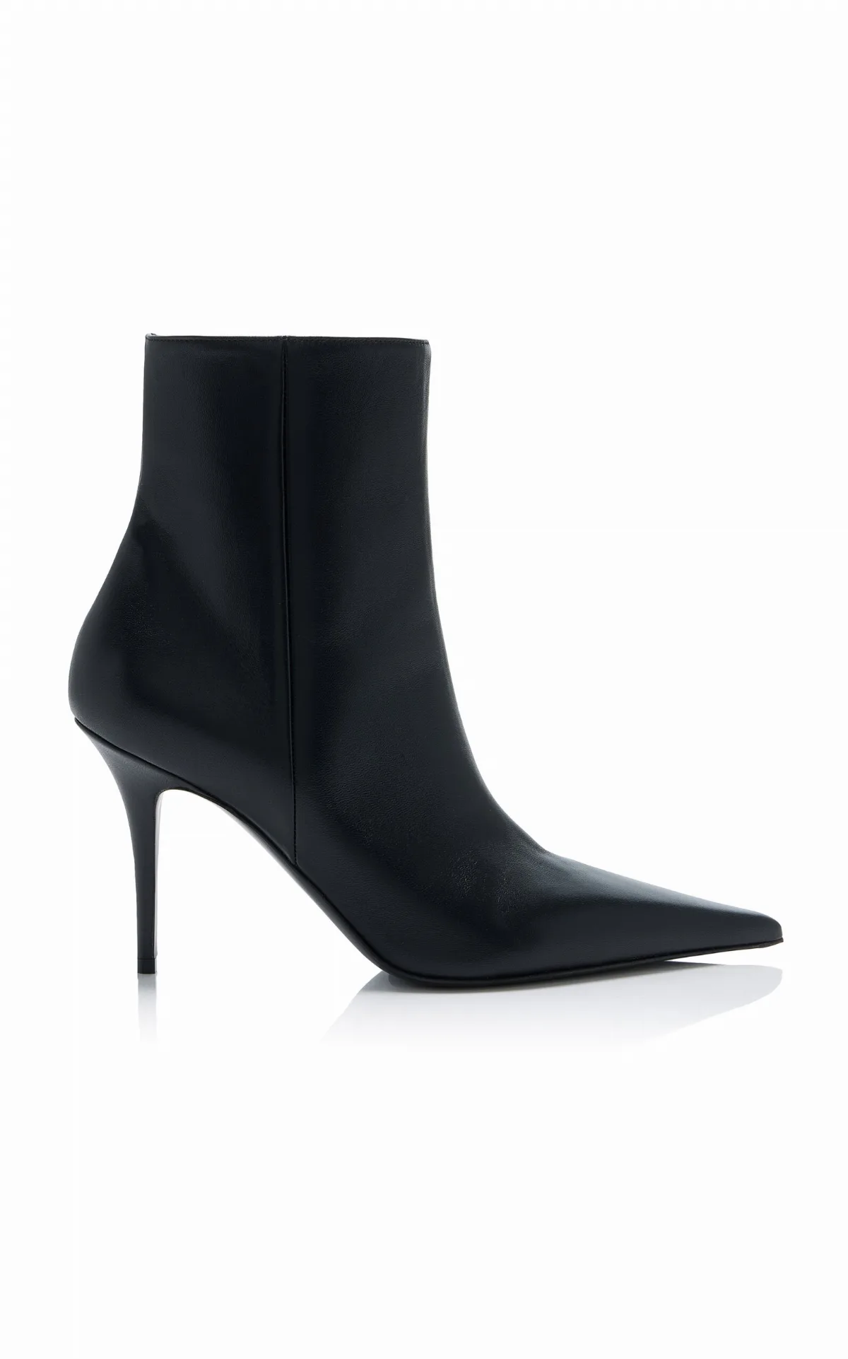 Barbara Leather Ankle Boots by Amina Muaddi