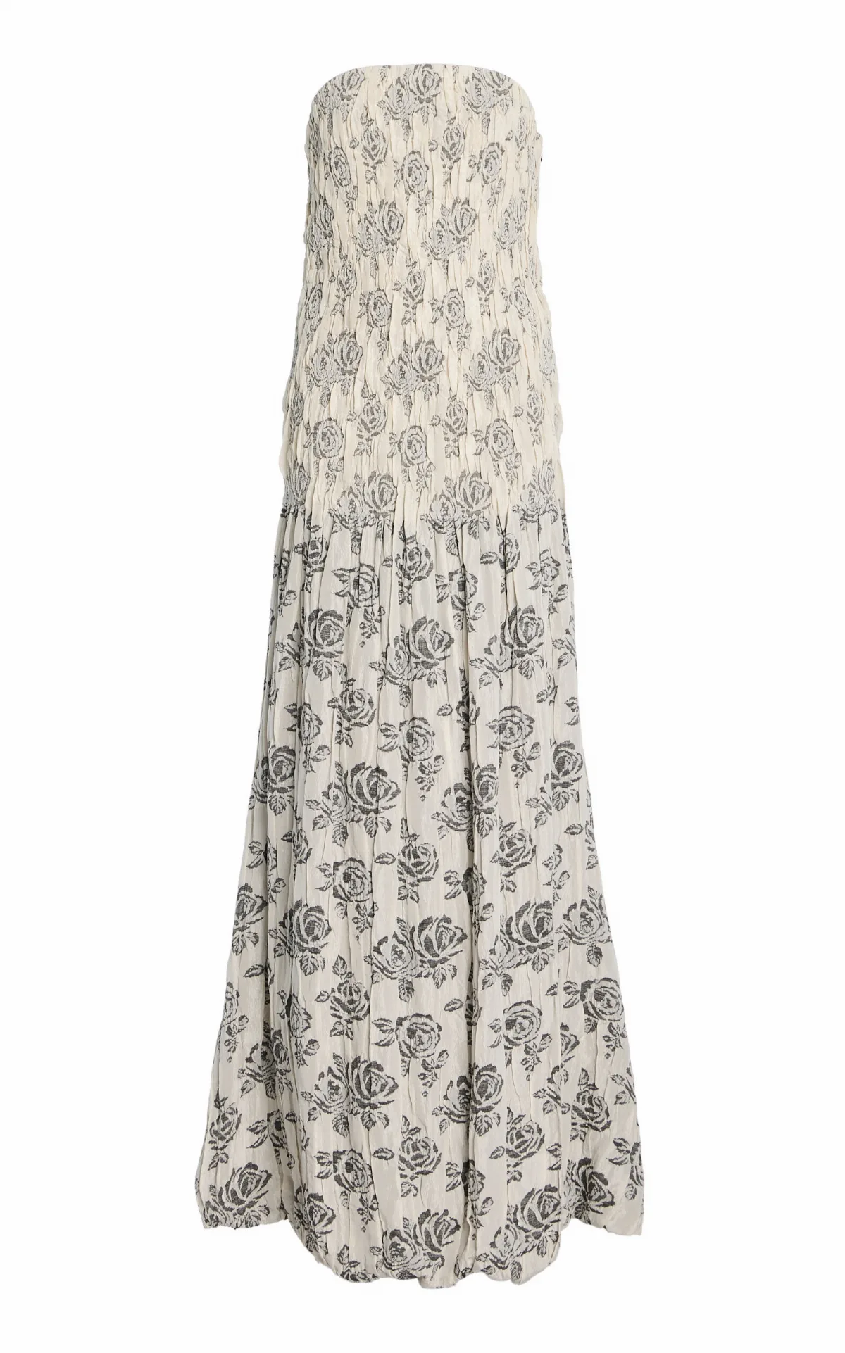 Blanche Strapless Jacquard Maxi Gown by KALLMEYER