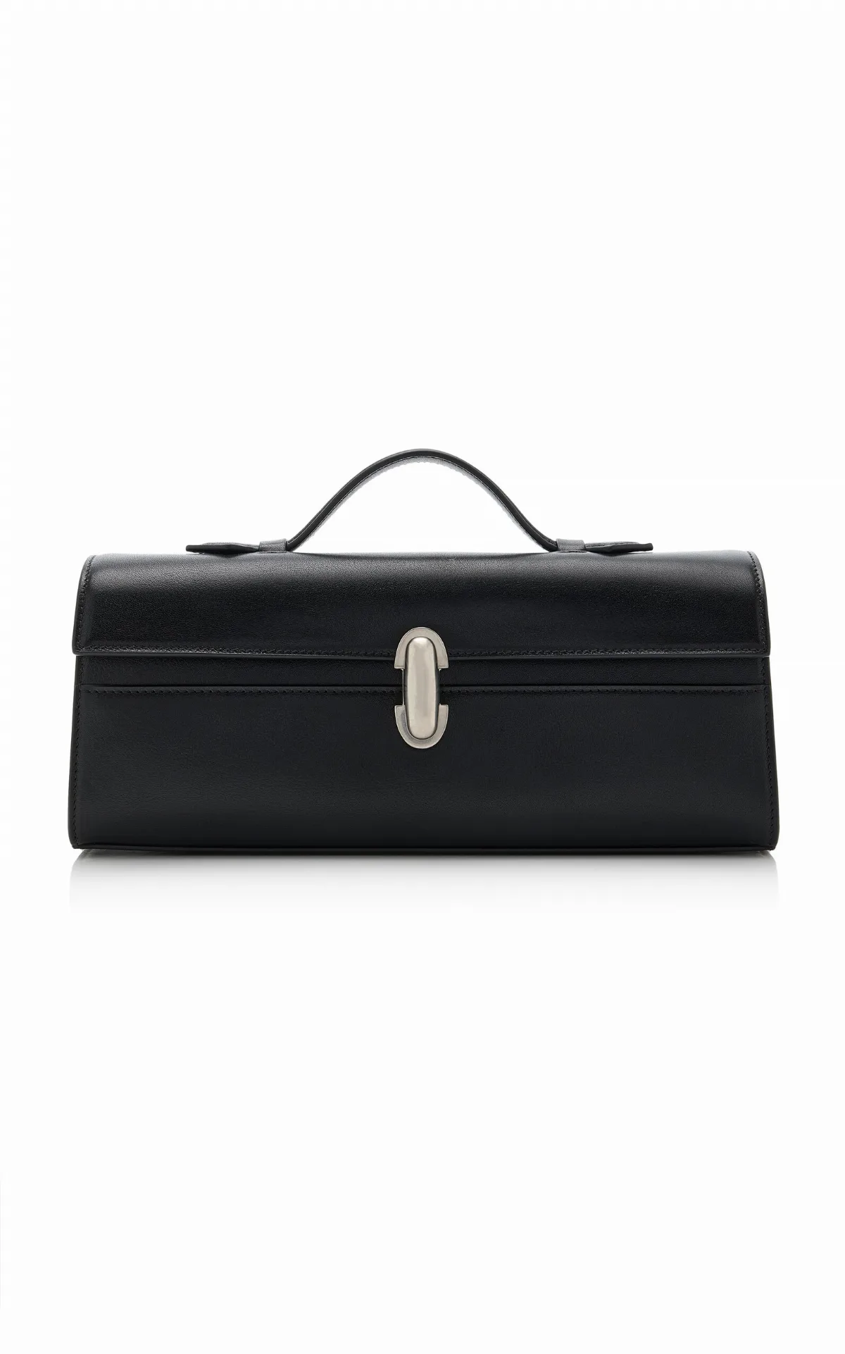 Slim Symmetry Leather Pochette by Savette
