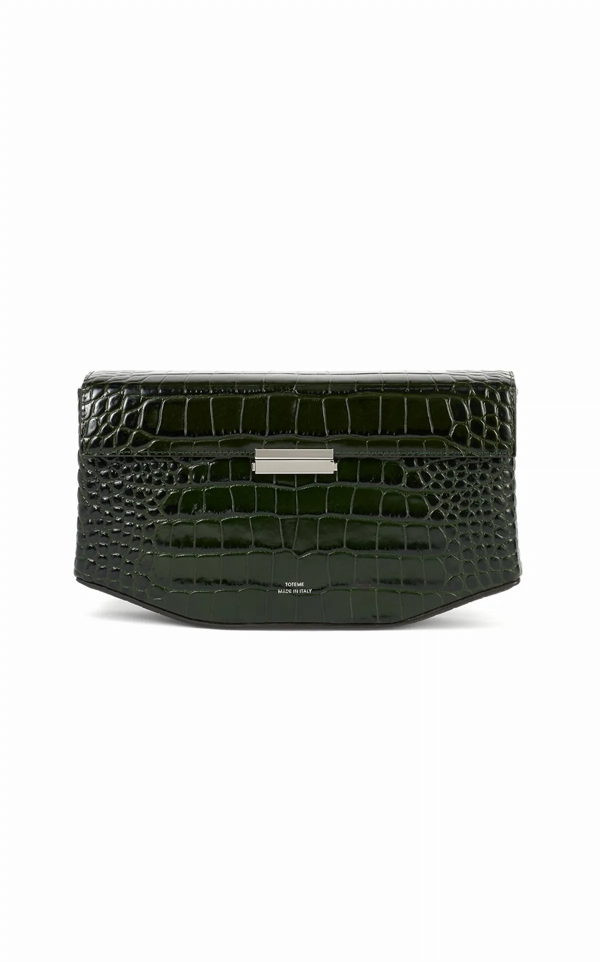 Clip Croc-Embossed Leather Shoulder Bag by Toteme