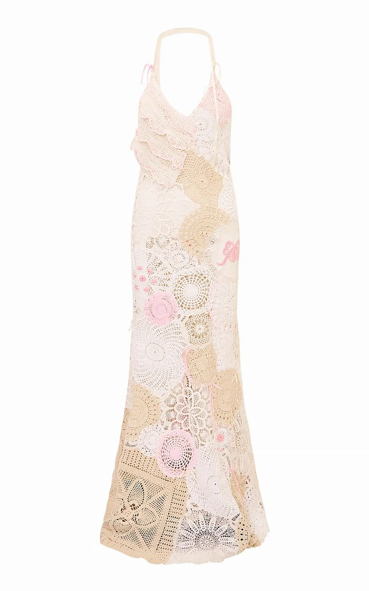 Adalita Patchwork Cotton Crochet Dress by LoveShackFancy