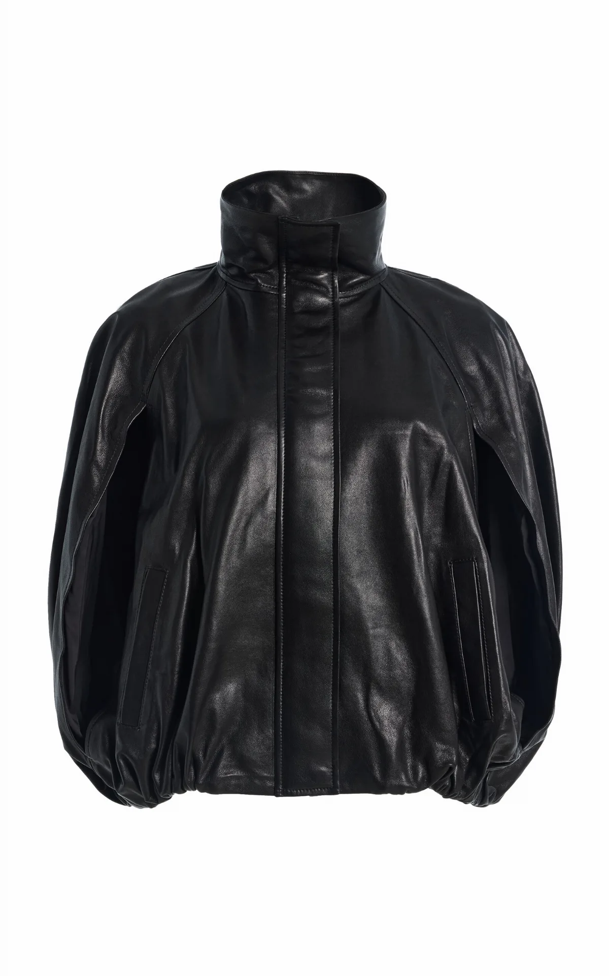 Jada Leather Cape Jacket by SIMKHAI