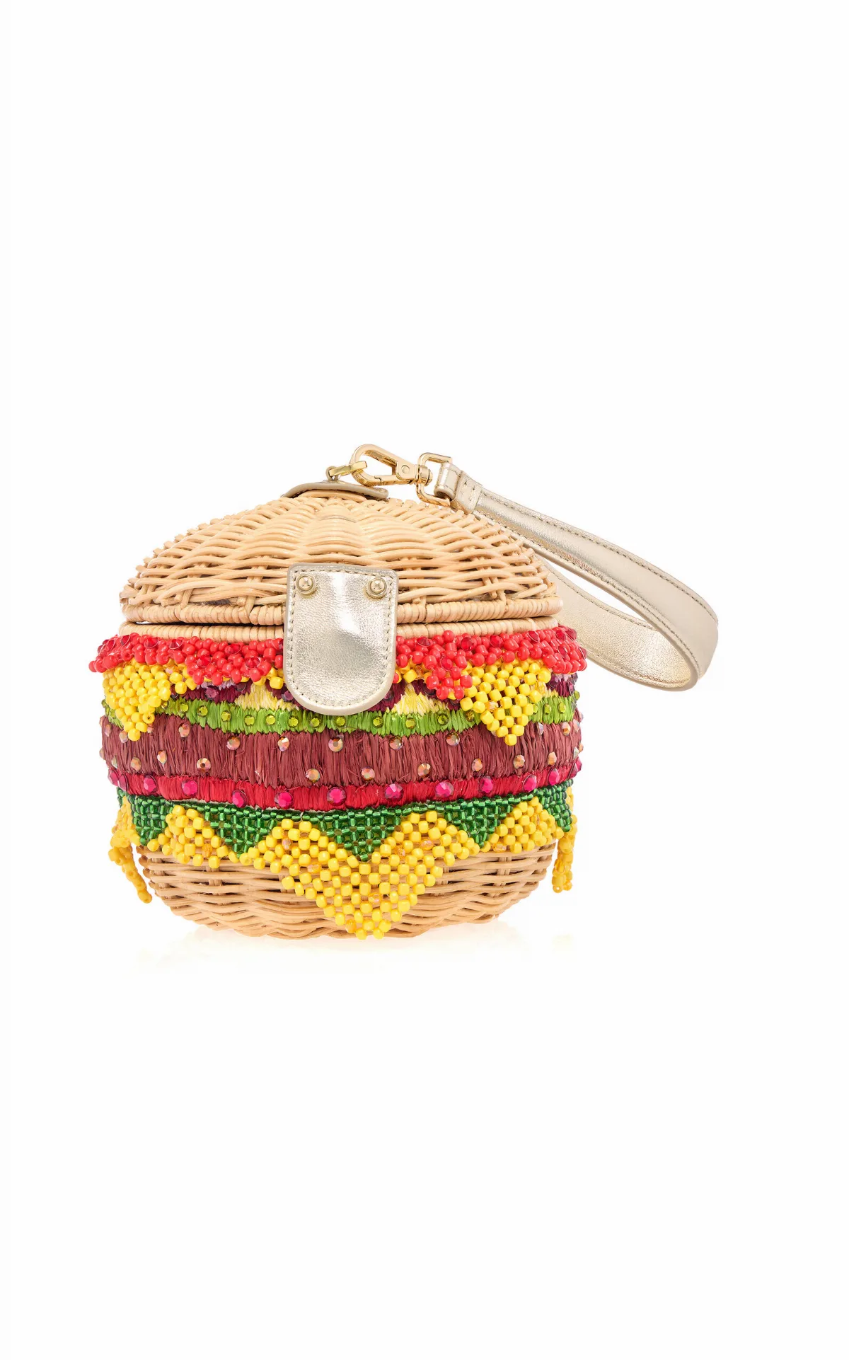 Deluxe Cheeseburger Basket Clutch by Judith Leiber Couture