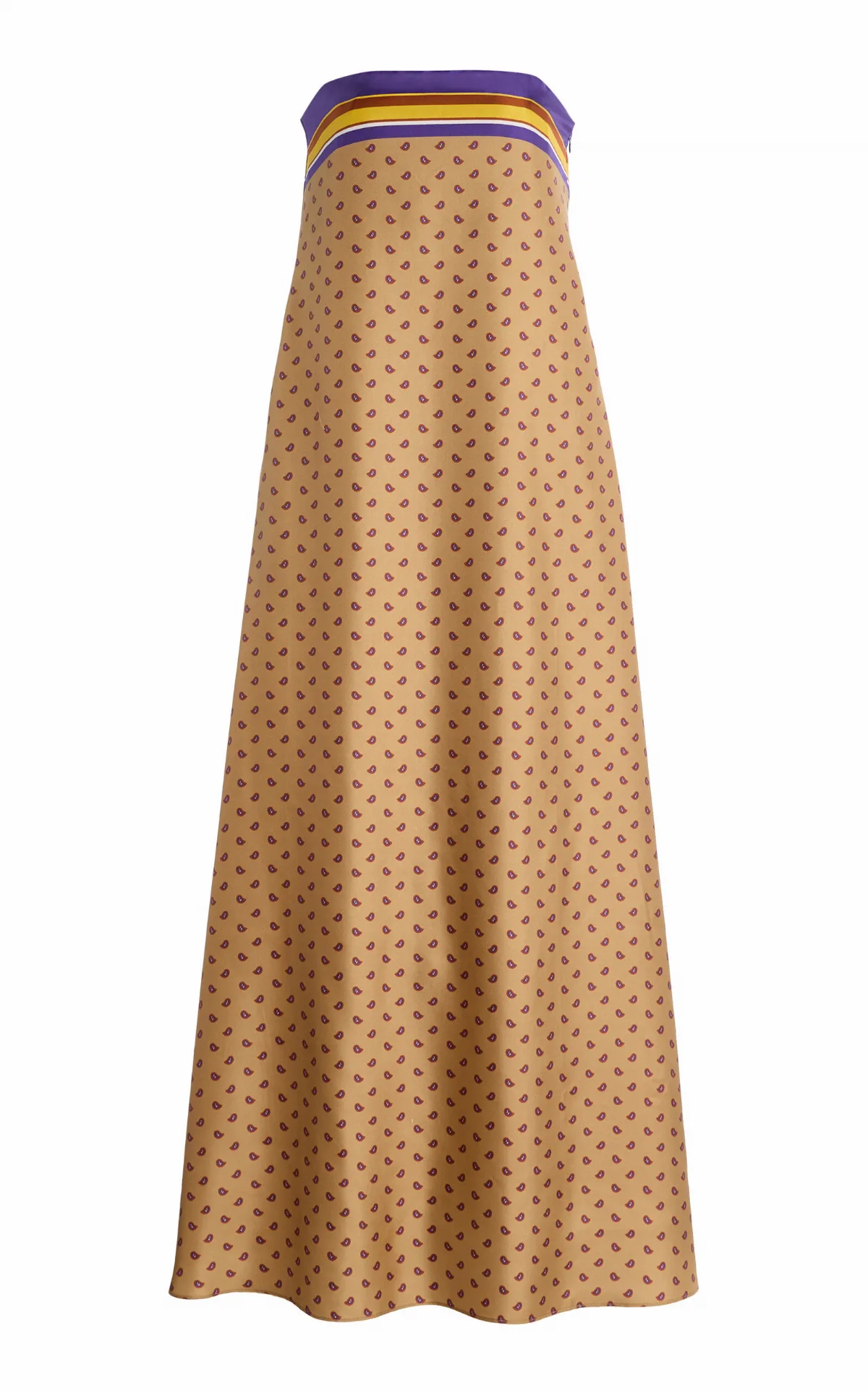 La Isla Bandana-Print Silk-Twill Strapless Dress by Christopher Esber