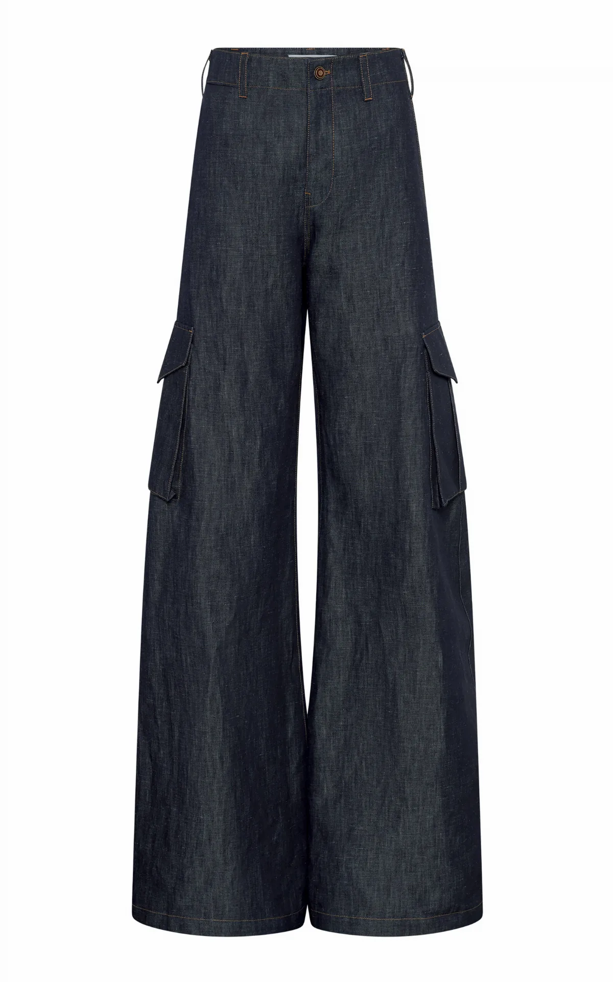 Eos Cotton-Linen Wide-Leg Pants