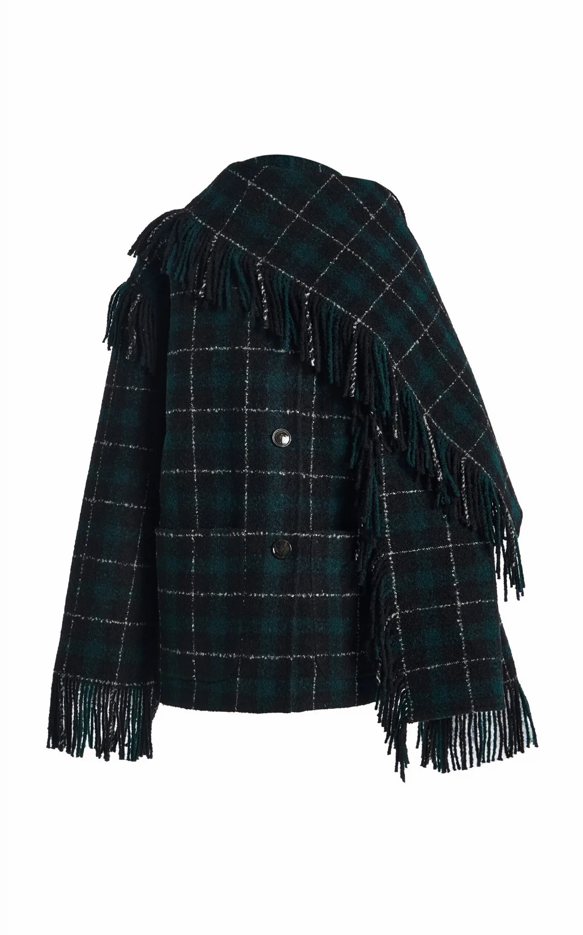 Fringed Scarf Wool-Blend Jacket by Toteme