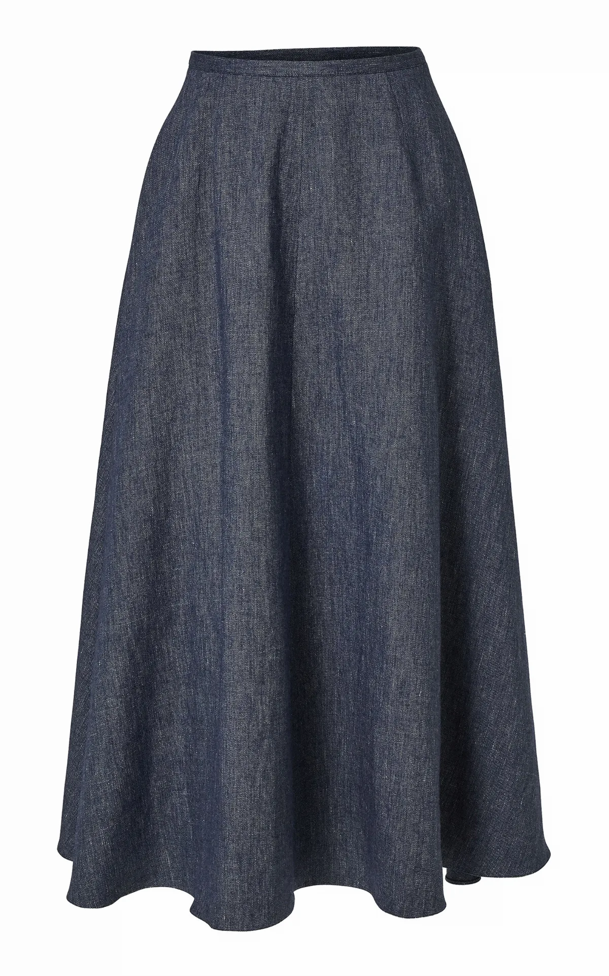 Half-Circle Linen-Cashmere Blend Skirt by Carolina Herrera