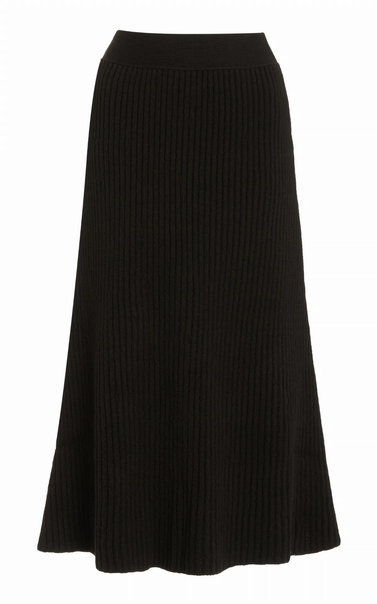 Ribbed-Knit Wool Midi Skirt by Bottega Veneta