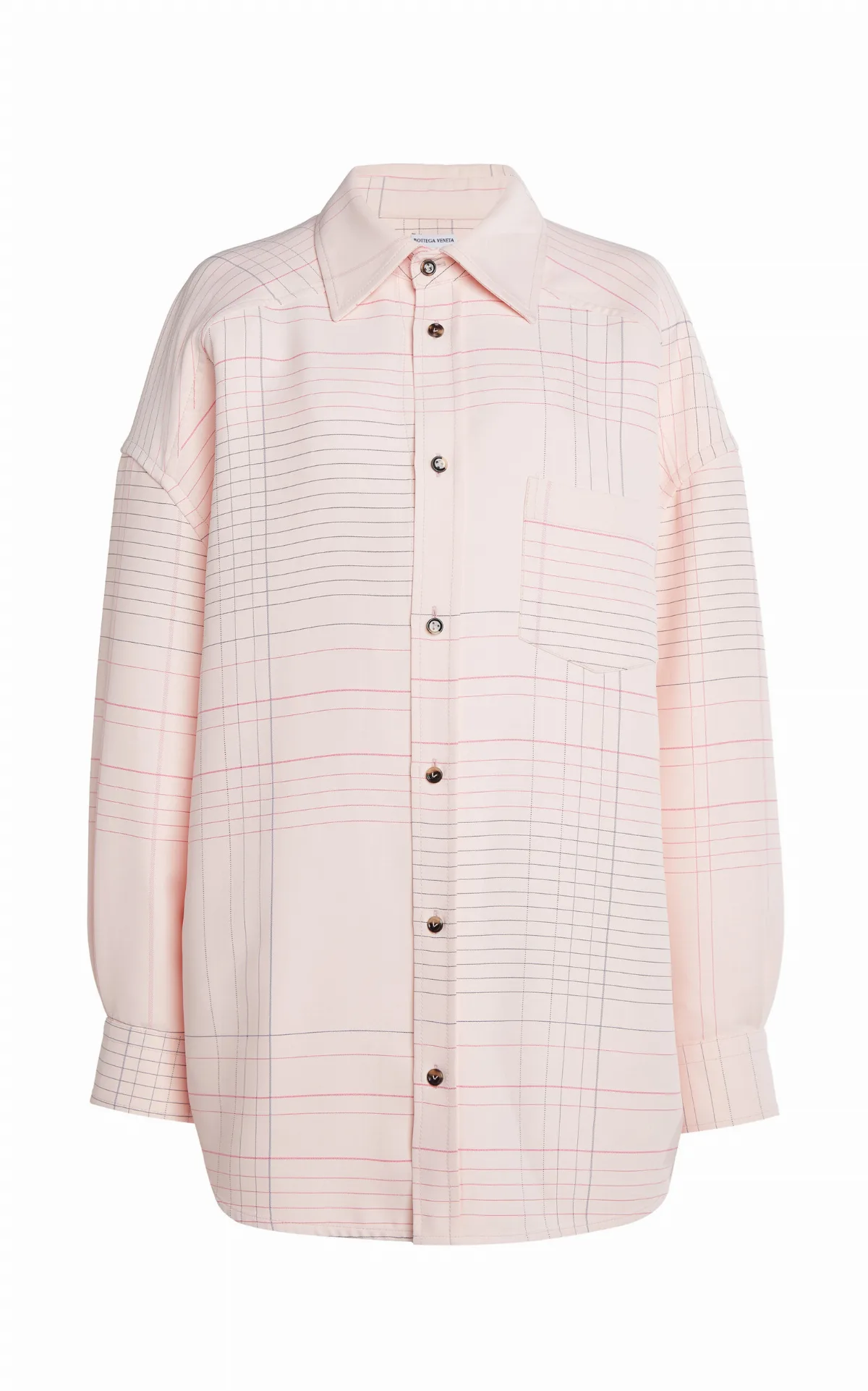 Striped Stretch-Crepe Shirt by Bottega Veneta