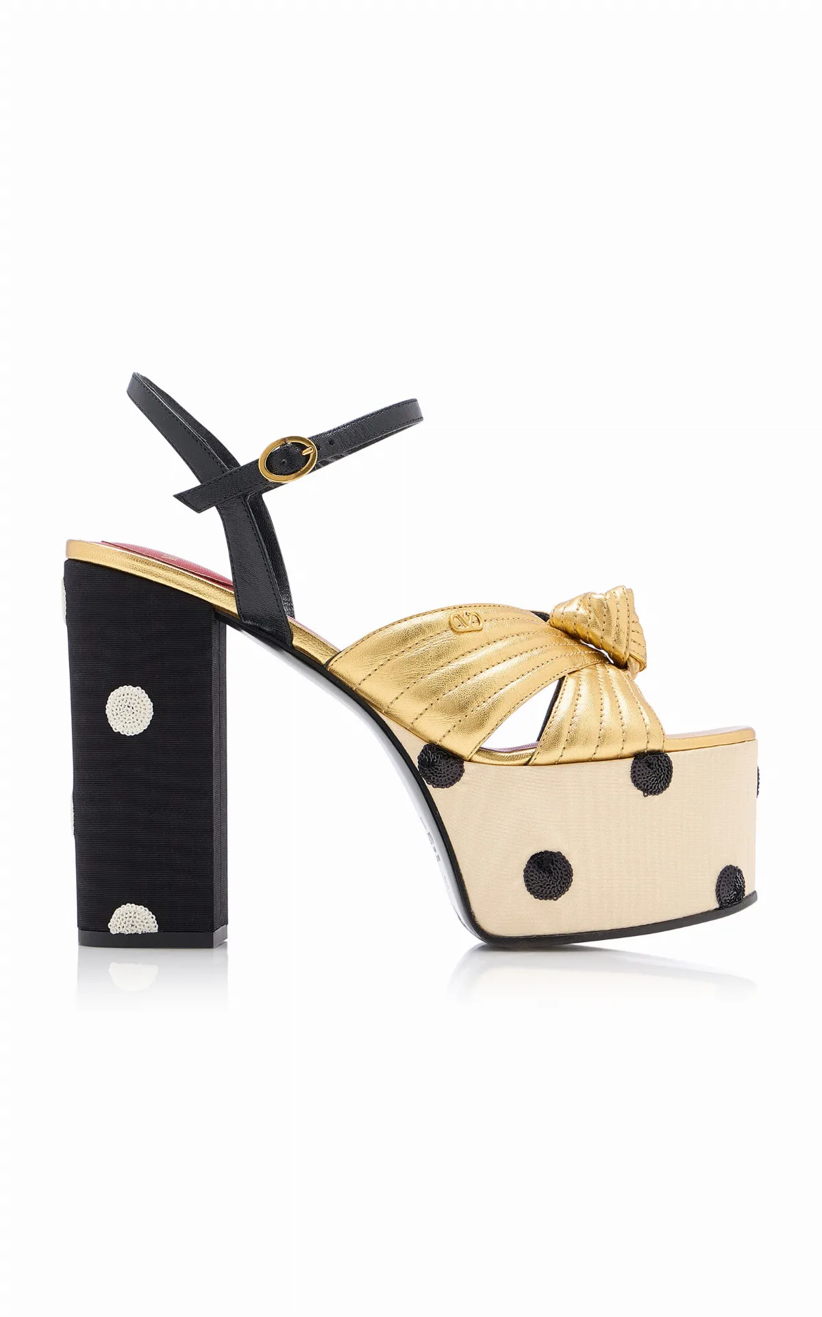 Twist-Detailed Leather Platform Sandals by Valentino Garavani