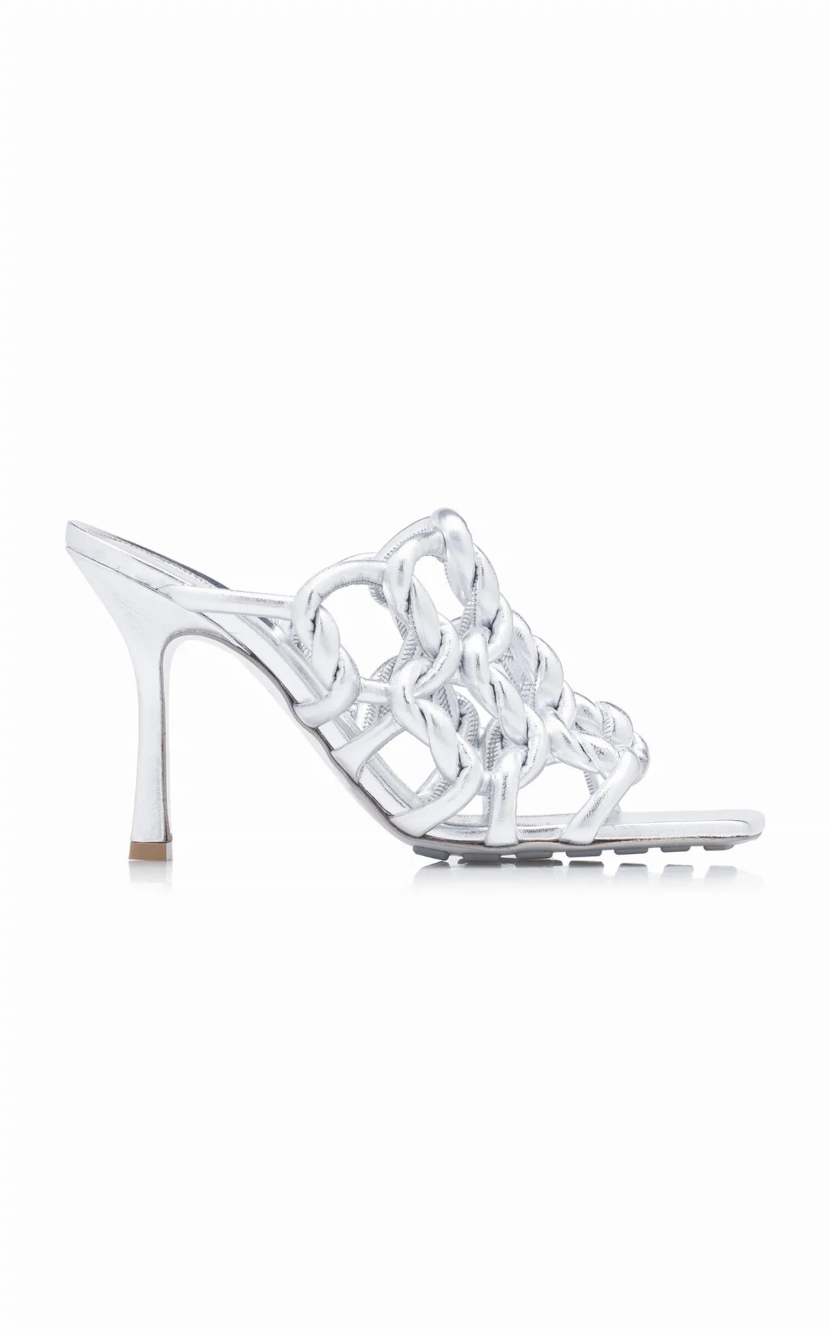 Stretch Metallic Leather Sandals by Bottega Veneta