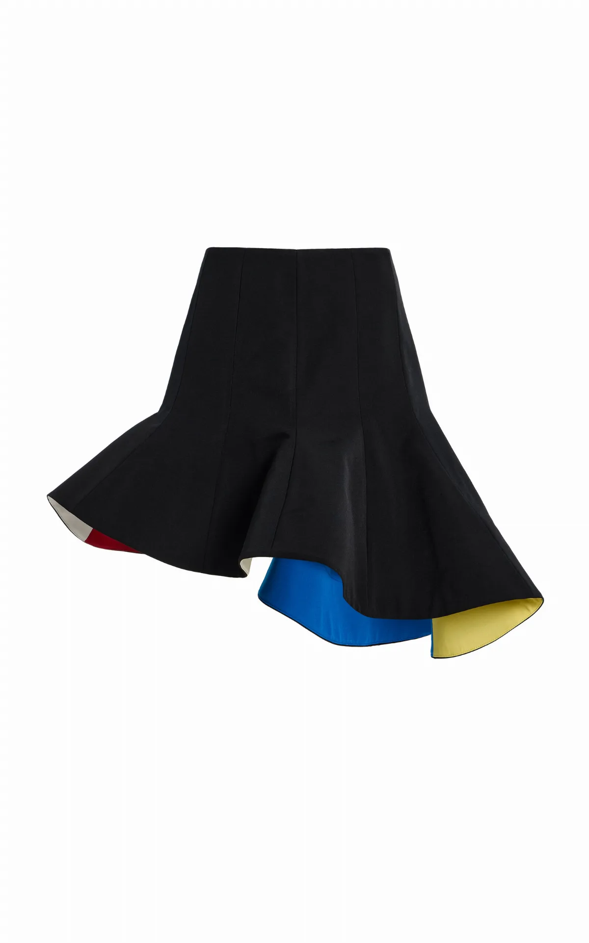 Simon Says Peak Drama Cotton-Grosgrain Mini Skirt by Rosie Assoulin