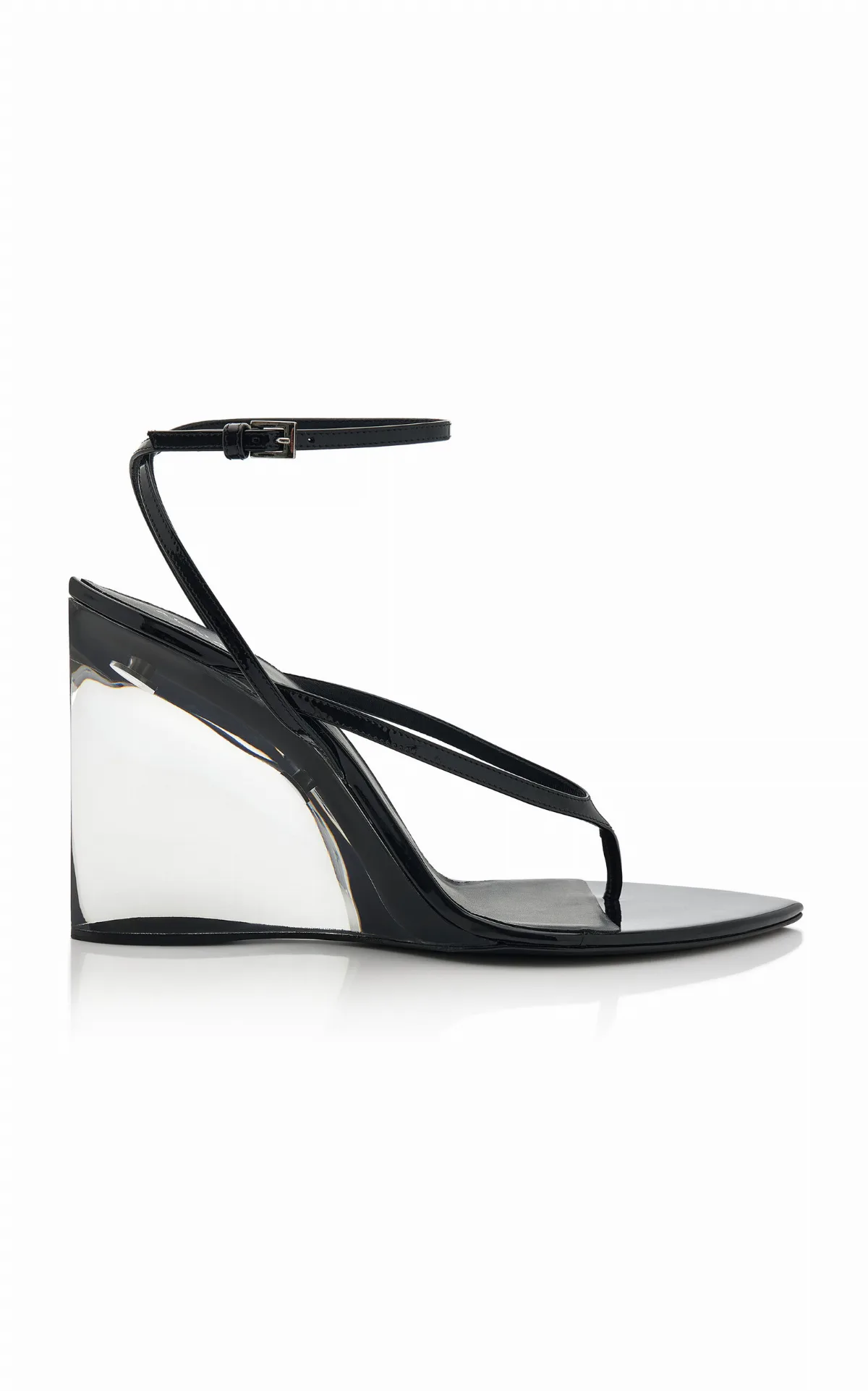 Invisible Patent Leather Thong Sandals by ALAÏA