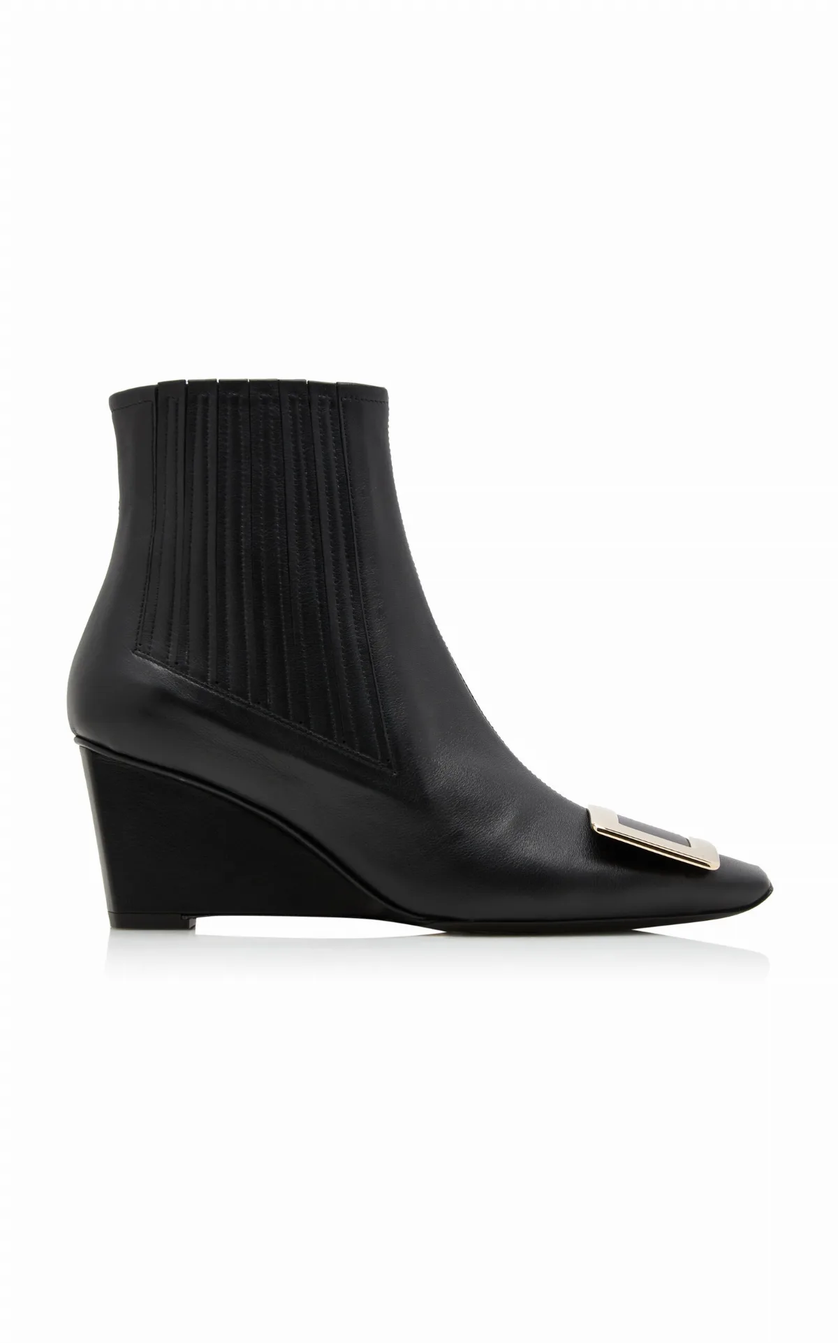 Belle Vivier Leather Wedge Boots by Roger Vivier