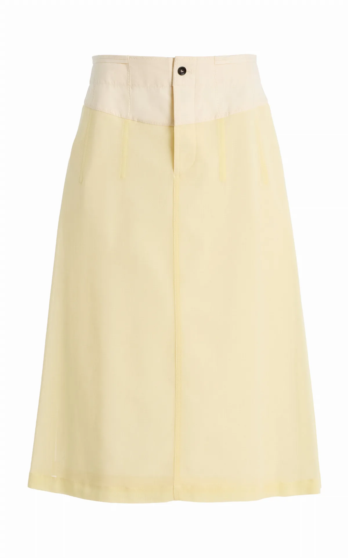 Cotton Gauze Midi Skirt by Bottega Veneta
