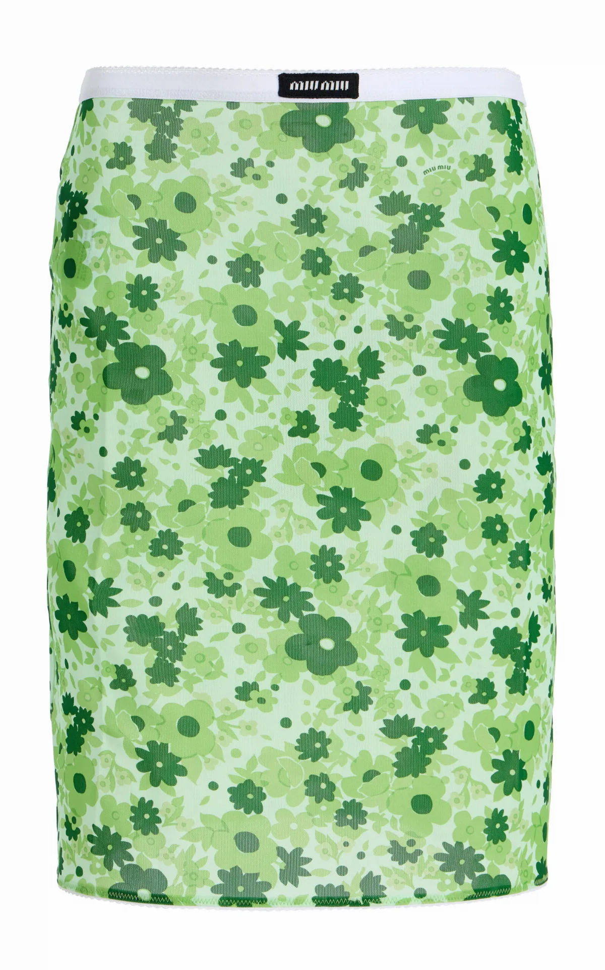 Floral Jersey Midi Skirt by Miu Miu