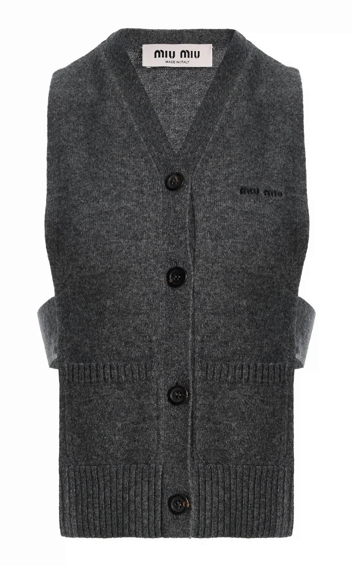 Cashmere Cardigan Vest by Miu Miu