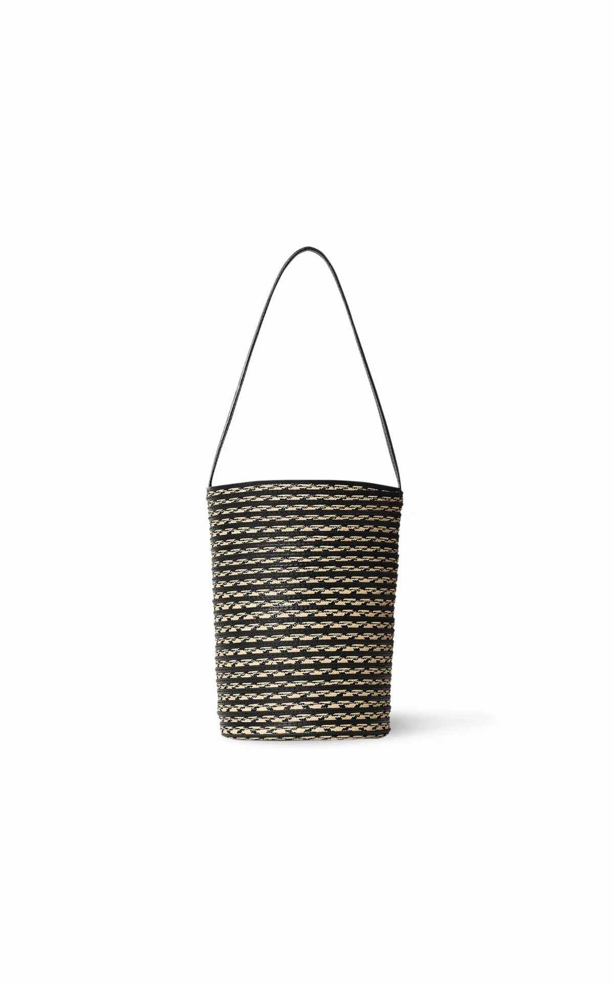 Small N/S Beau Raffia Tote Bag