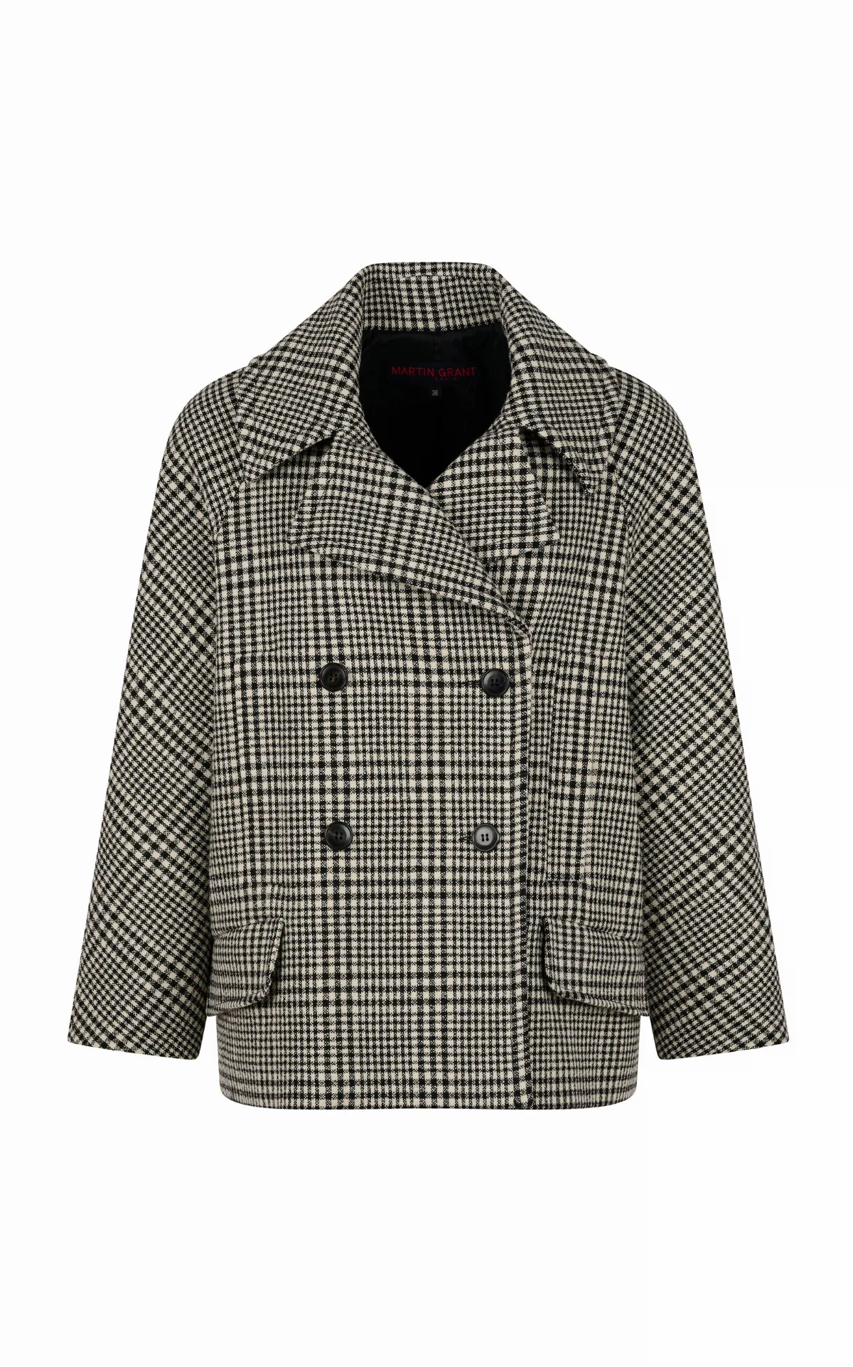 Wool-Blend A-Line Pea Jacket by Martin Grant