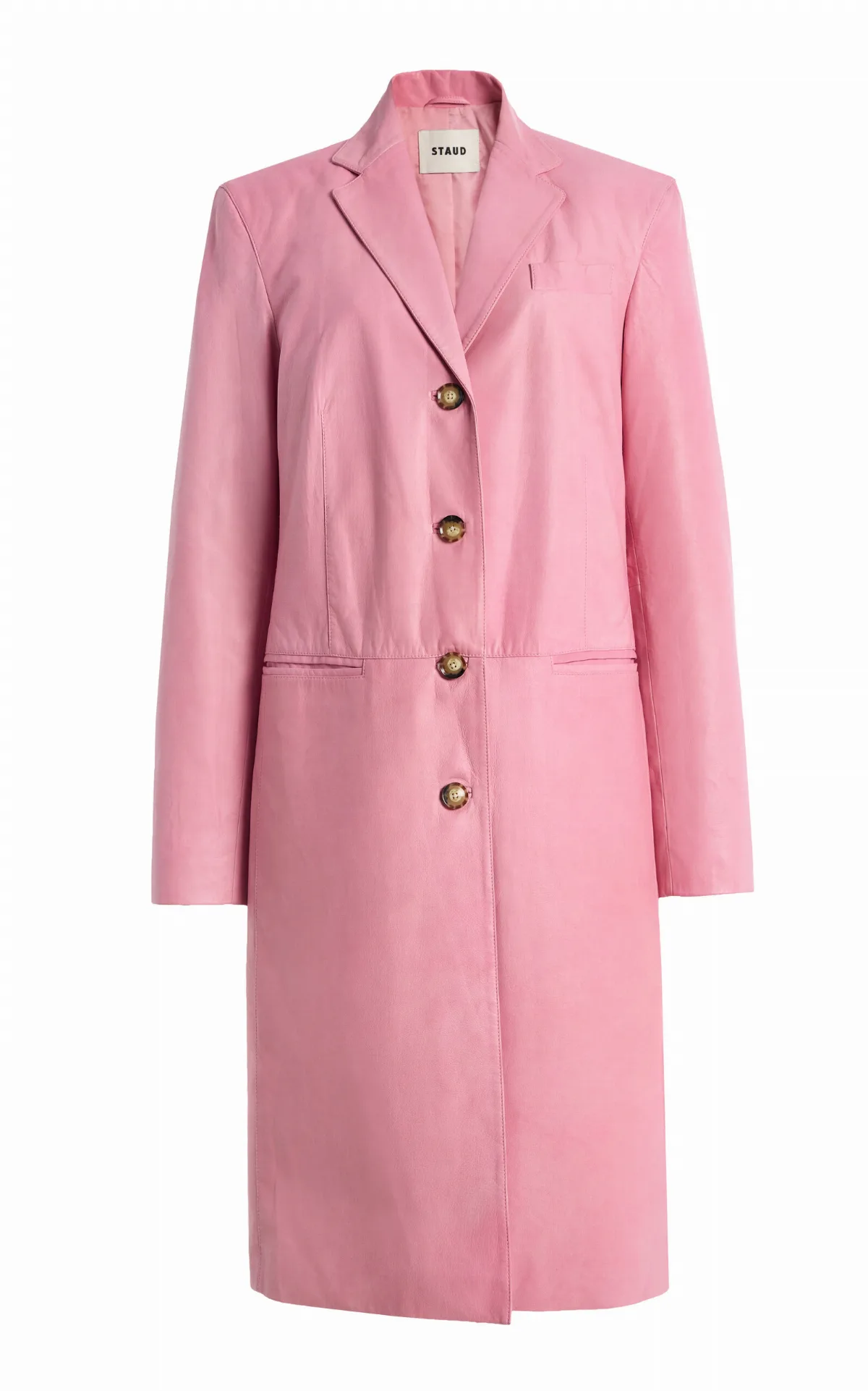 Wyatt Leather Coat by STAUD