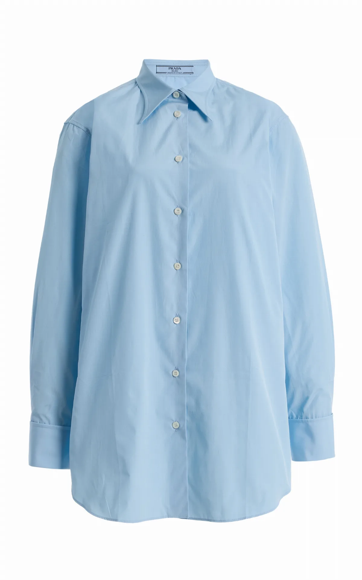 Popeline Button-Down Cotton Shirt