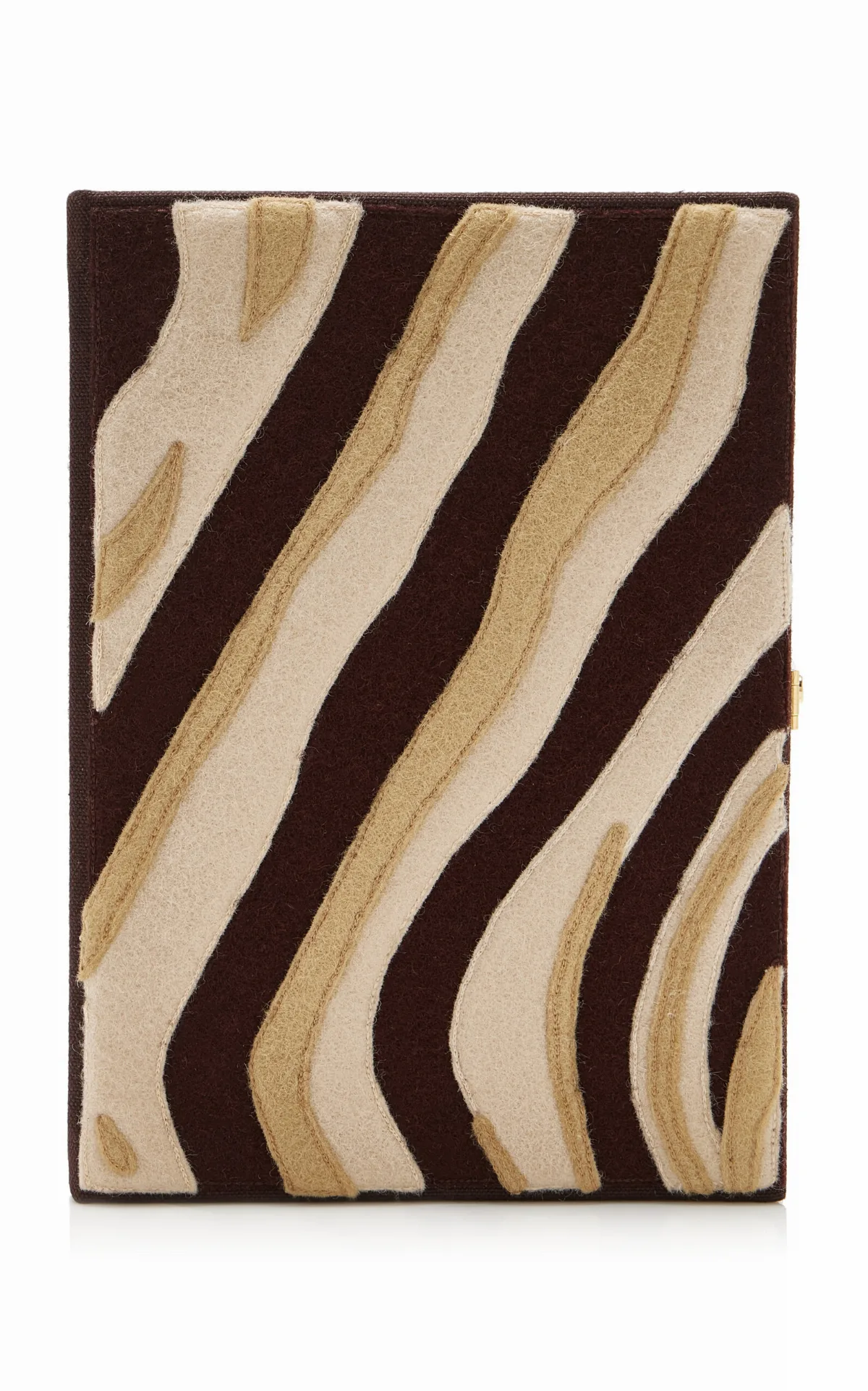 La Isla Tiger Print Book Clutch by Olympia Le-Tan
