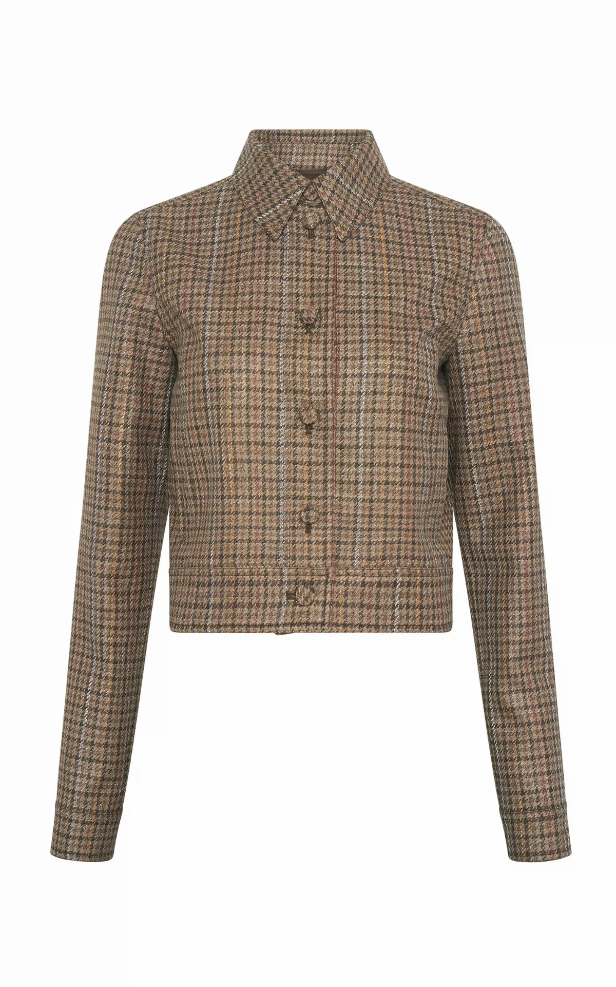 Thereza Checked Wool-Silk Jacket by Gabriela Hearst
