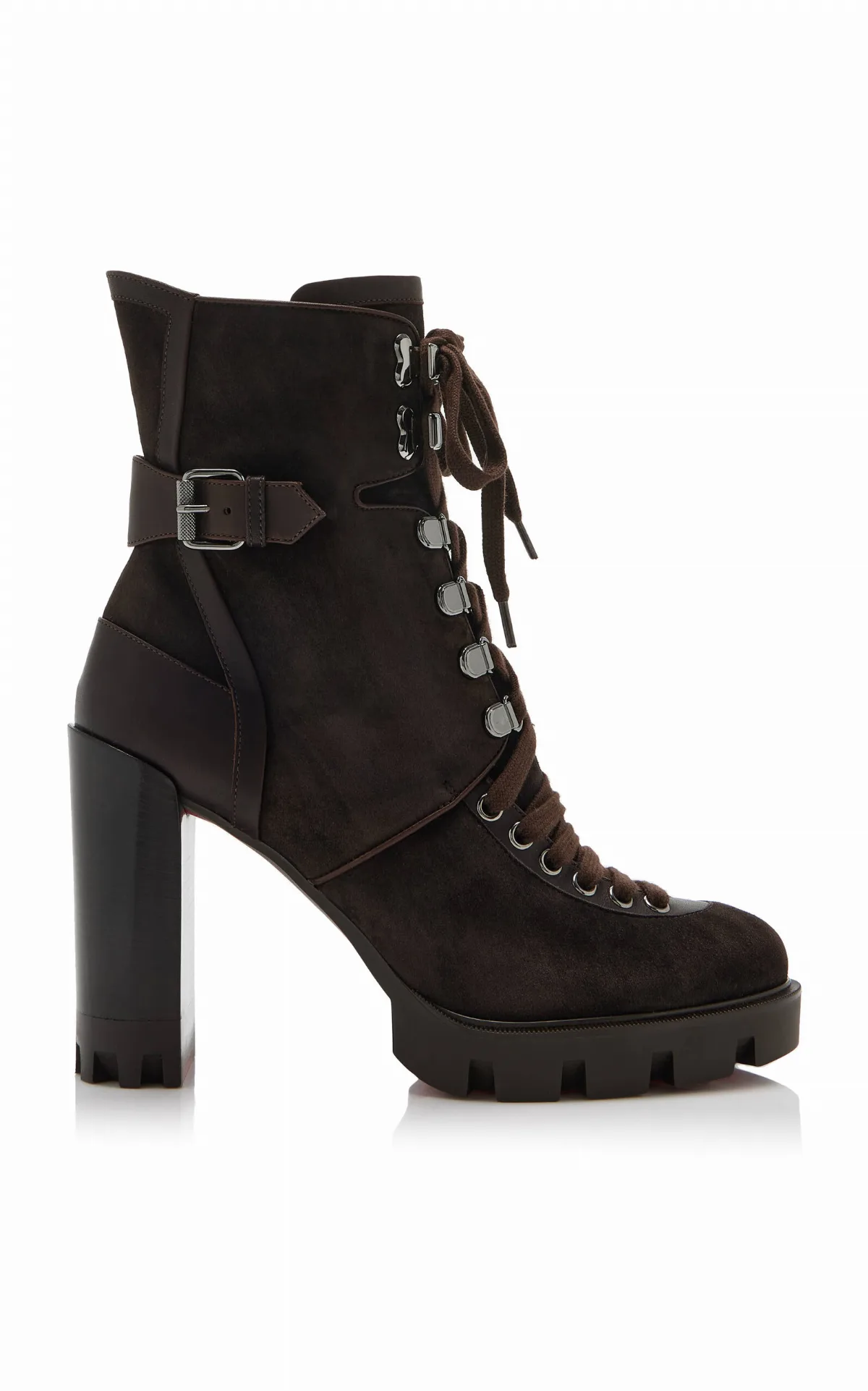 New Macademia 100mm Leather Ankle Boots by Christian Louboutin