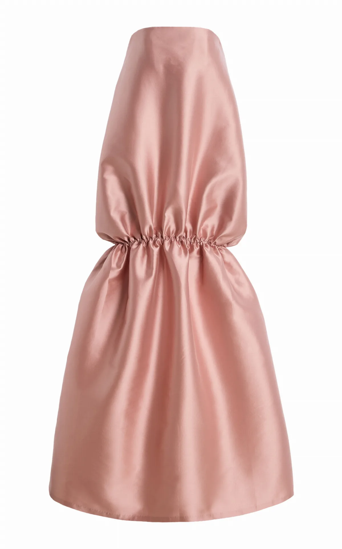 Riedel Flounce Satin Gown by Greta Constantine