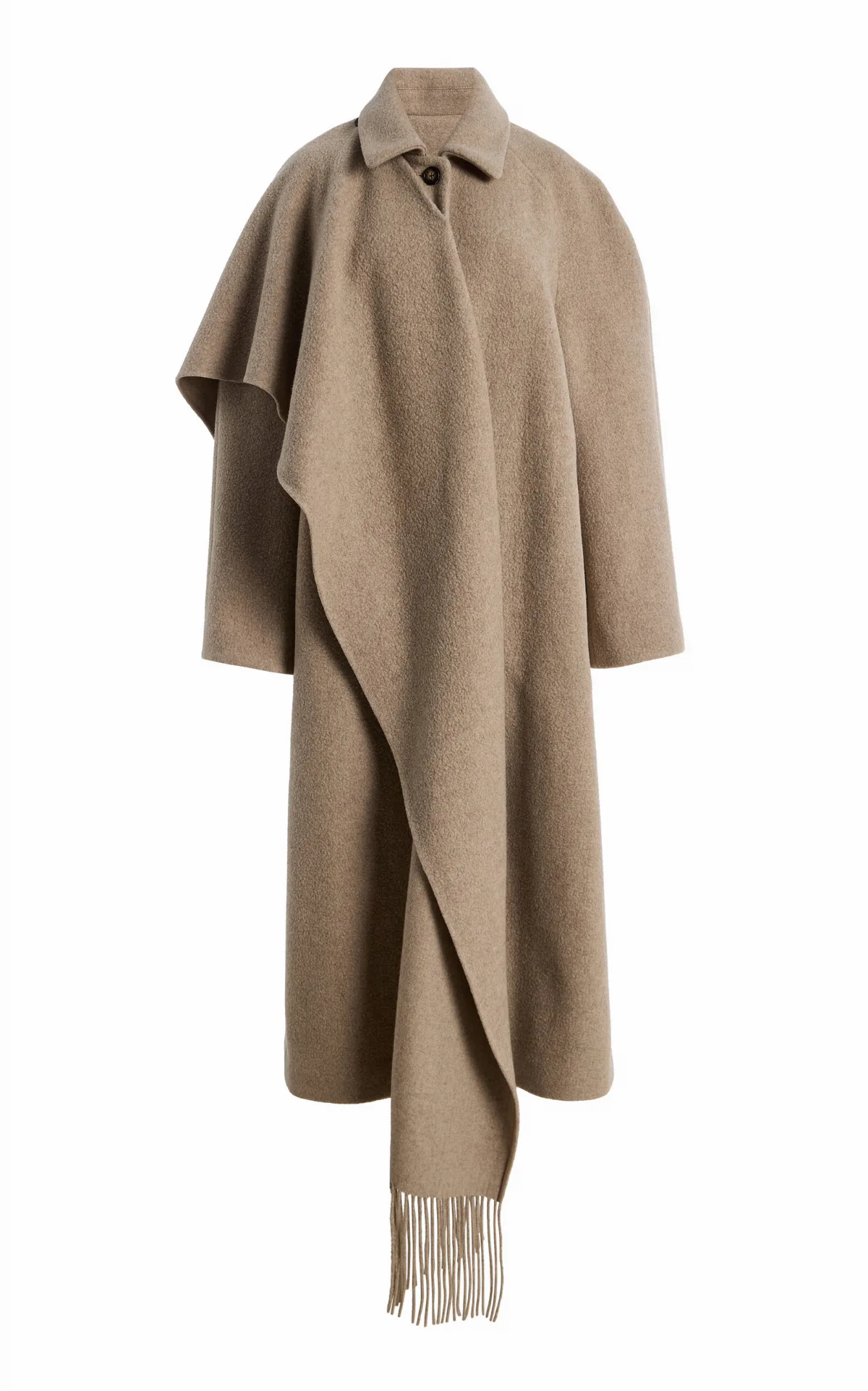 Canyon Draped Wool-Blend Coat by Ossou