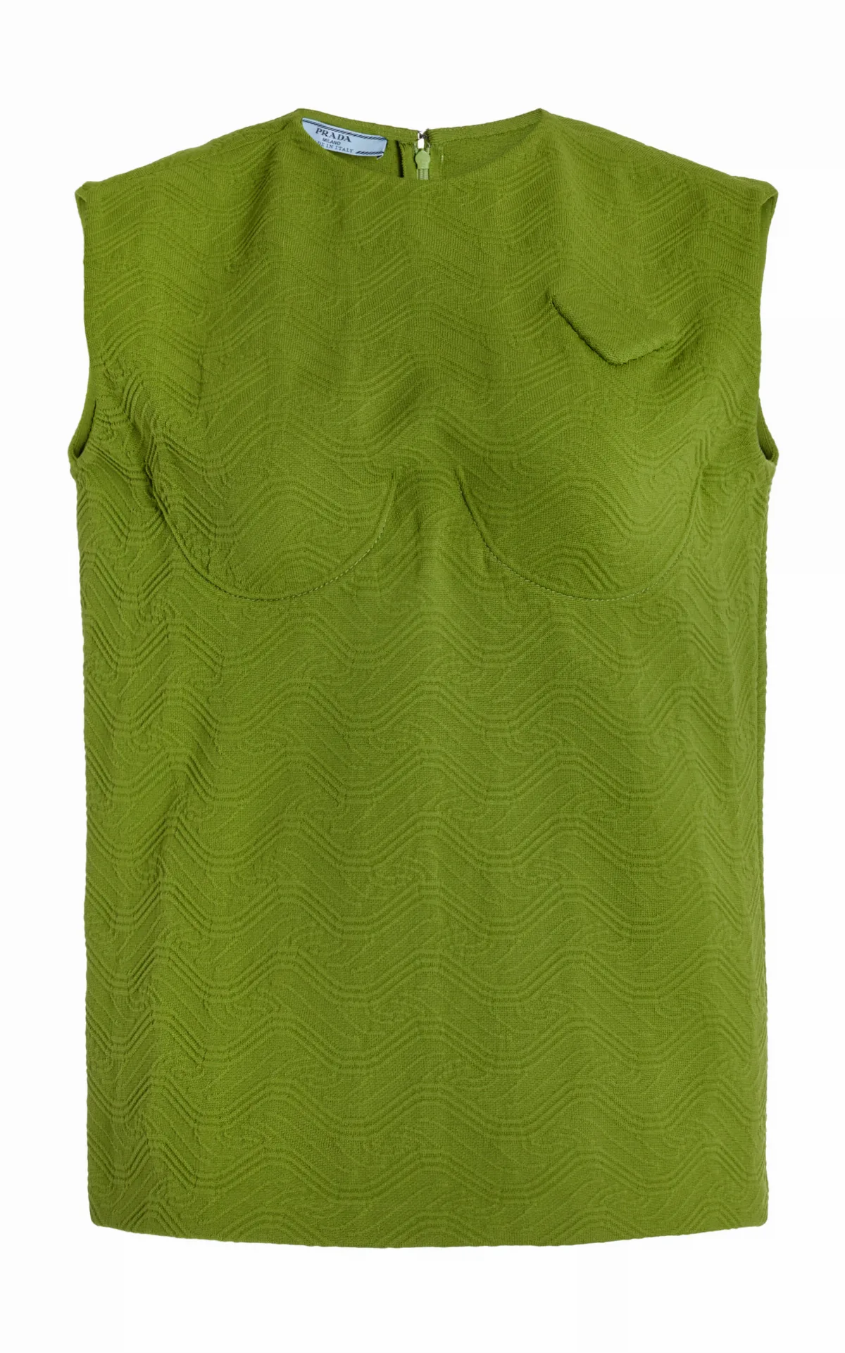 Bra-Detailed Jacquard Top by Prada