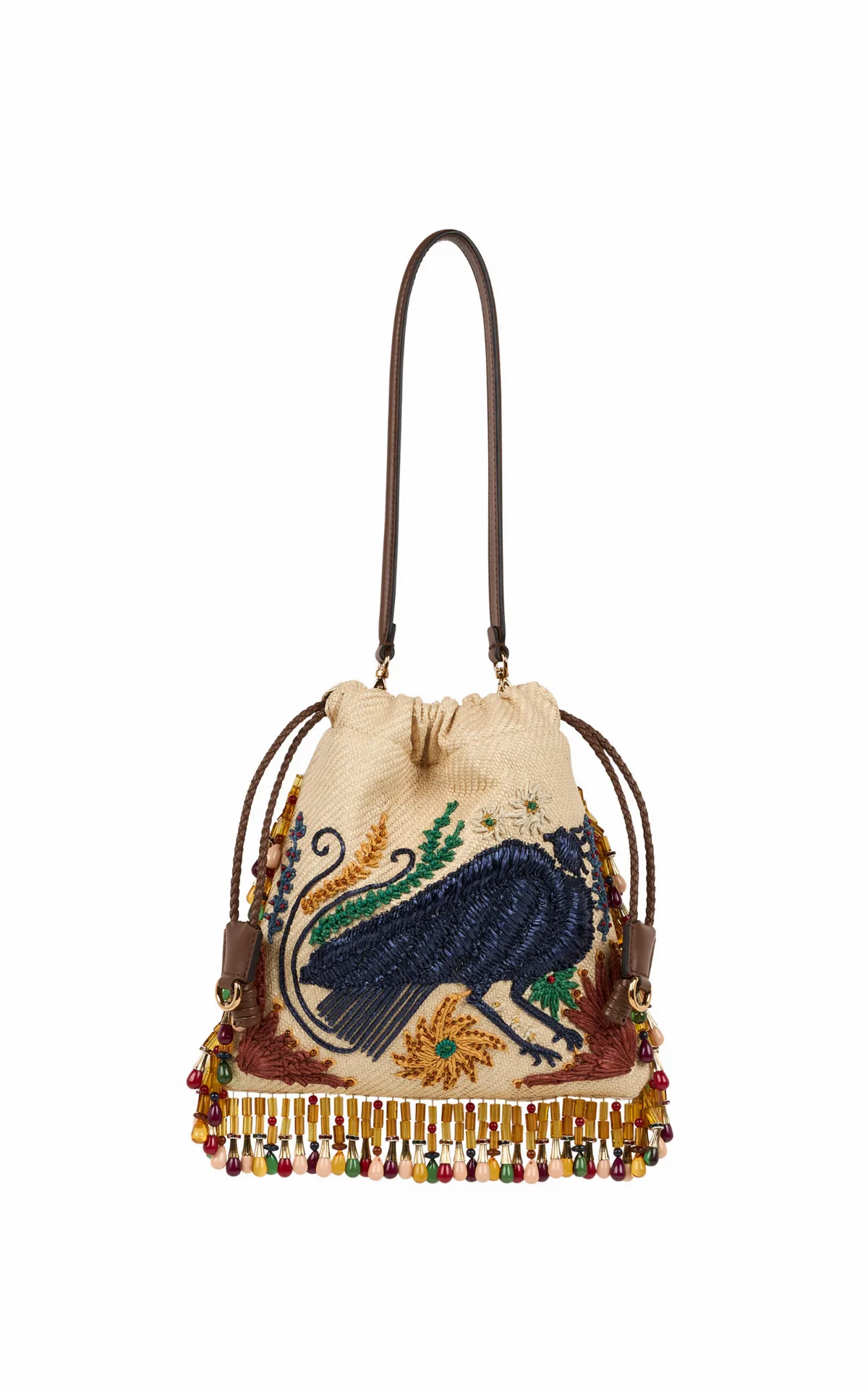 Small Kalispera Raffia Bag by Etro